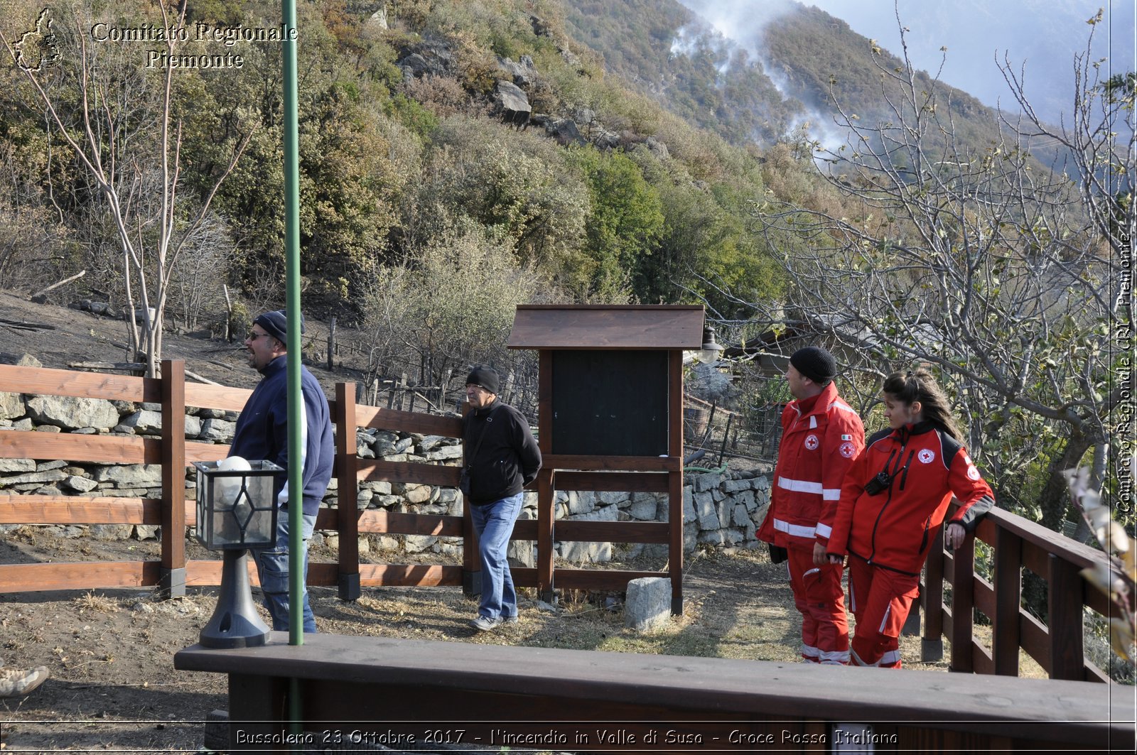 Bussoleno 23 Ottobre 2017 - l'incendio in Valle di Susa - Croce Rossa Italiana- Comitato Regionale del Piemonte