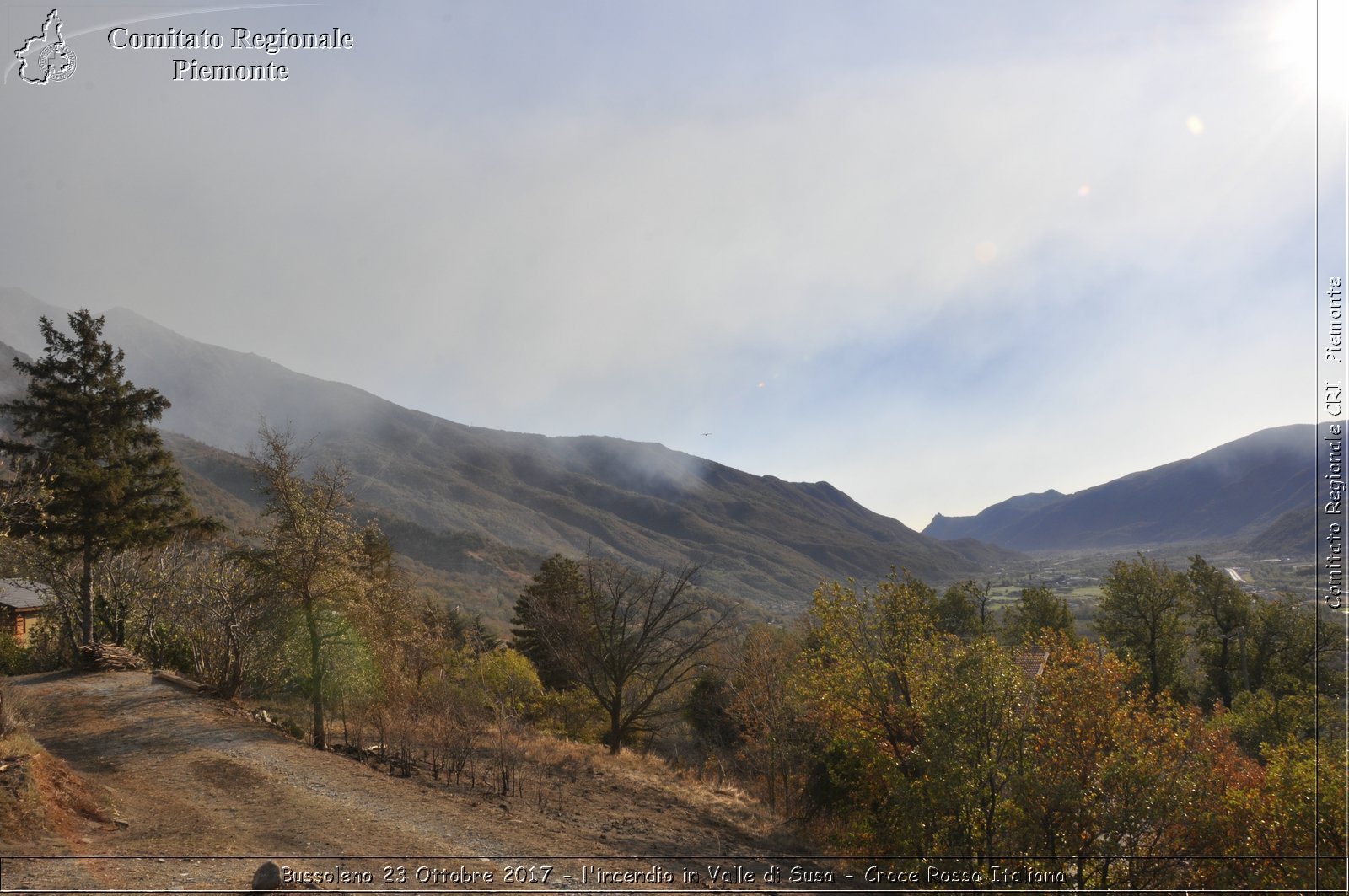 Bussoleno 23 Ottobre 2017 - l'incendio in Valle di Susa - Croce Rossa Italiana- Comitato Regionale del Piemonte