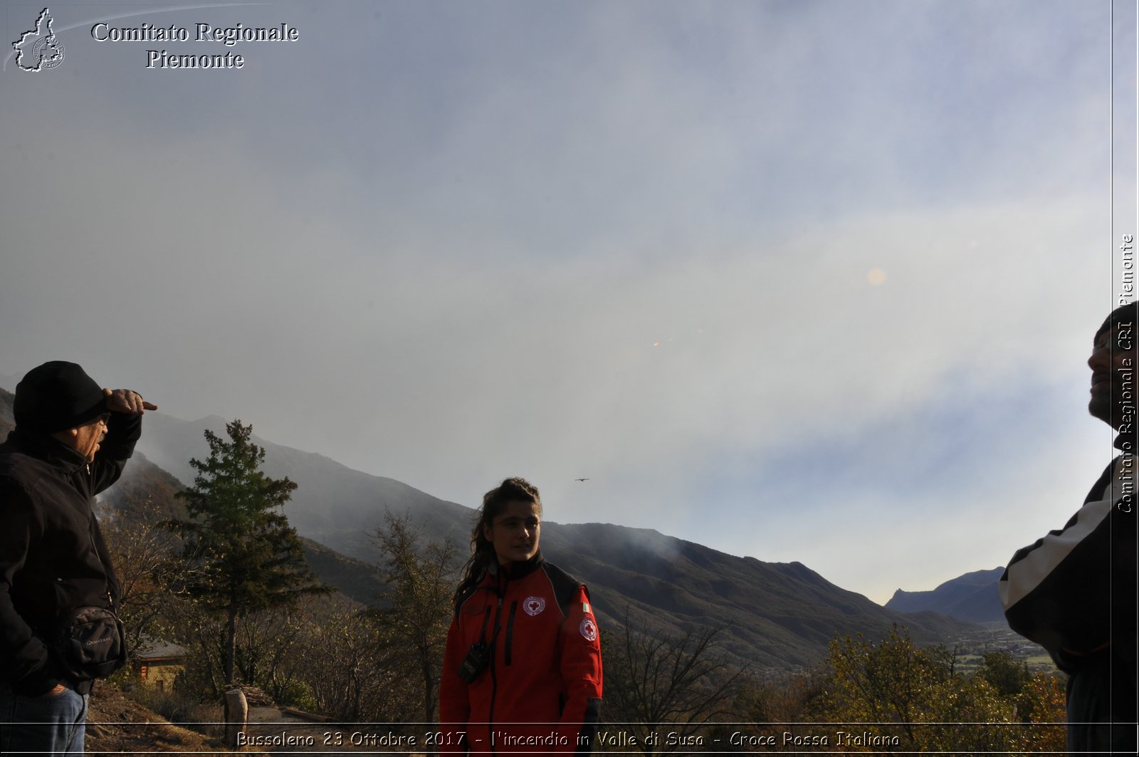 Bussoleno 23 Ottobre 2017 - l'incendio in Valle di Susa - Croce Rossa Italiana- Comitato Regionale del Piemonte