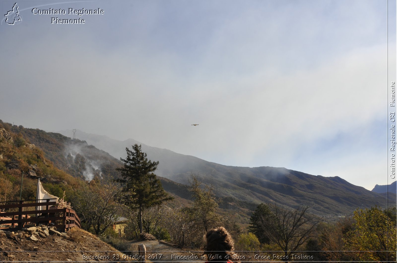 Bussoleno 23 Ottobre 2017 - l'incendio in Valle di Susa - Croce Rossa Italiana- Comitato Regionale del Piemonte