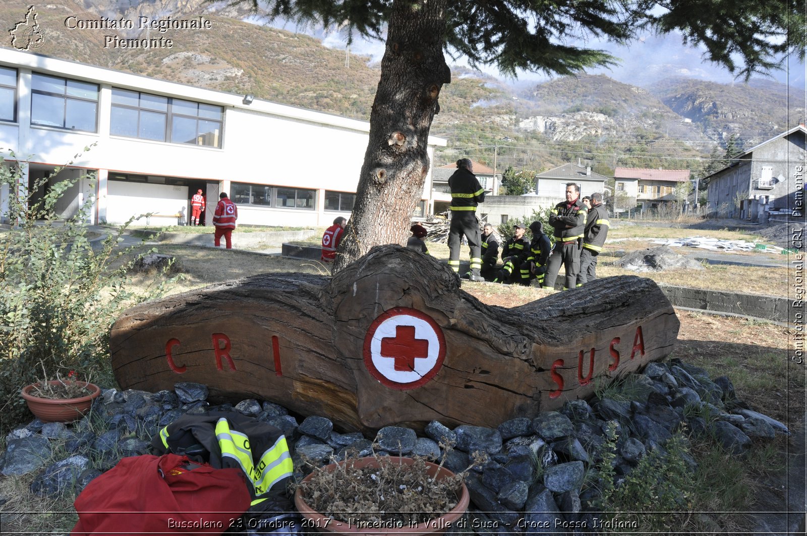 Bussoleno 23 Ottobre 2017 - l'incendio in Valle di Susa - Croce Rossa Italiana- Comitato Regionale del Piemonte