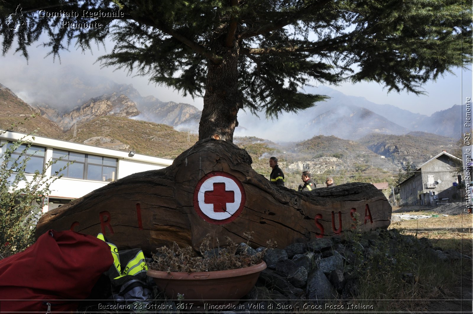 Bussoleno 23 Ottobre 2017 - l'incendio in Valle di Susa - Croce Rossa Italiana- Comitato Regionale del Piemonte