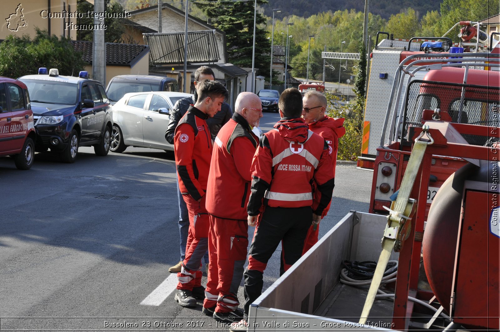 Bussoleno 23 Ottobre 2017 - l'incendio in Valle di Susa - Croce Rossa Italiana- Comitato Regionale del Piemonte