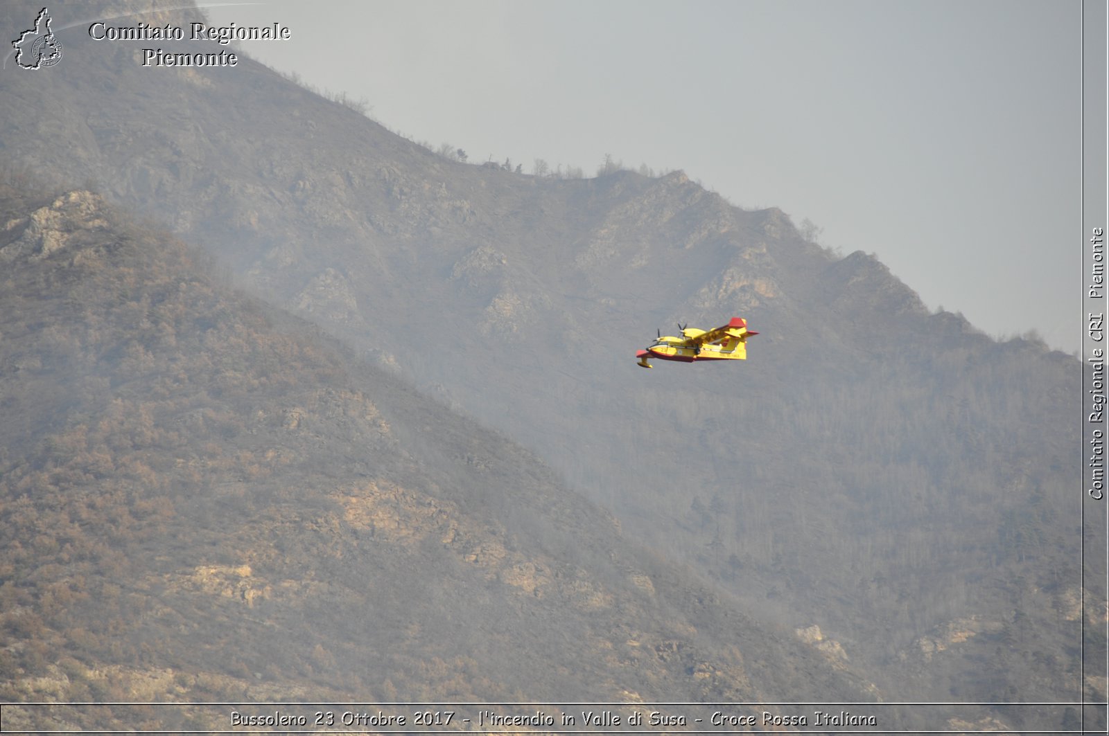 Bussoleno 23 Ottobre 2017 - l'incendio in Valle di Susa - Croce Rossa Italiana- Comitato Regionale del Piemonte