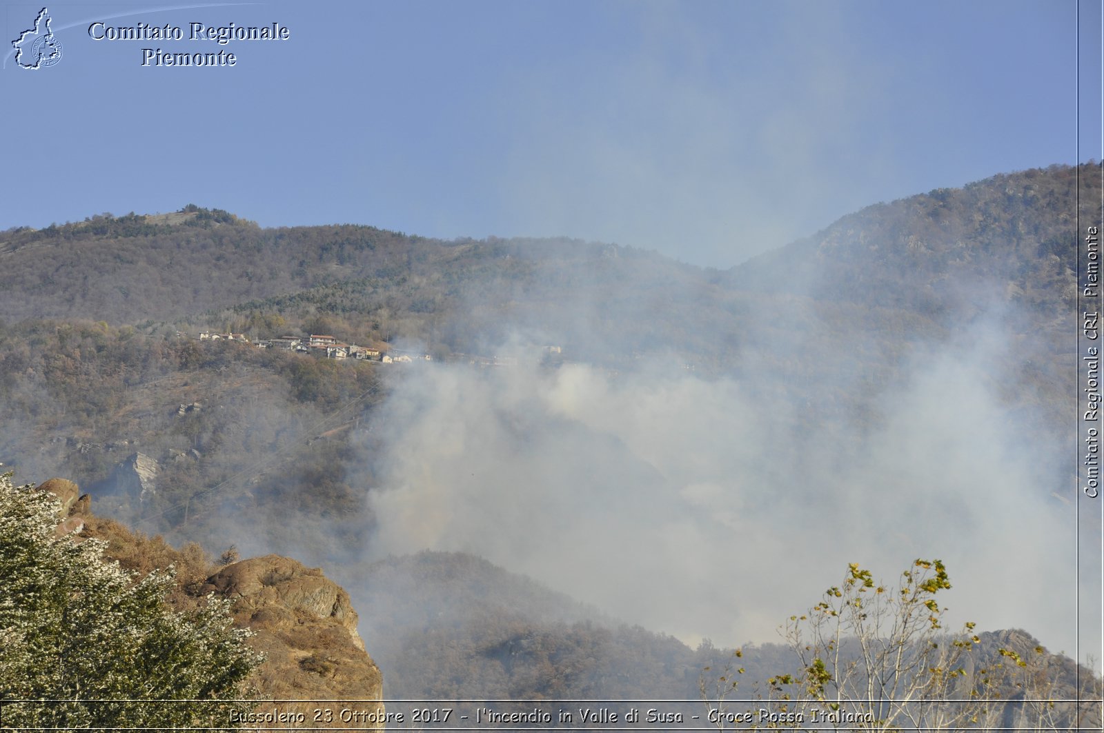 Bussoleno 23 Ottobre 2017 - l'incendio in Valle di Susa - Croce Rossa Italiana- Comitato Regionale del Piemonte