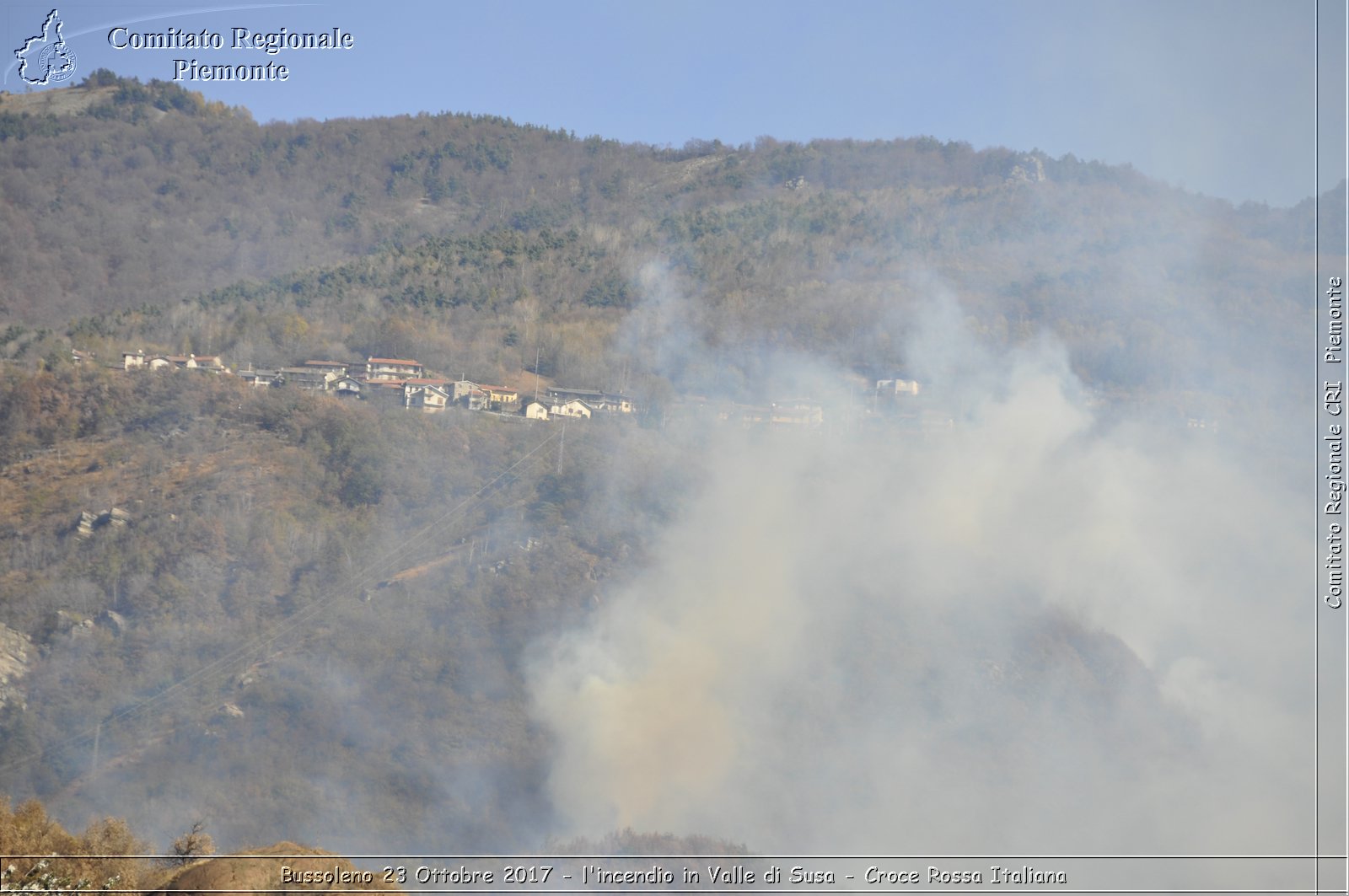 Bussoleno 23 Ottobre 2017 - l'incendio in Valle di Susa - Croce Rossa Italiana- Comitato Regionale del Piemonte