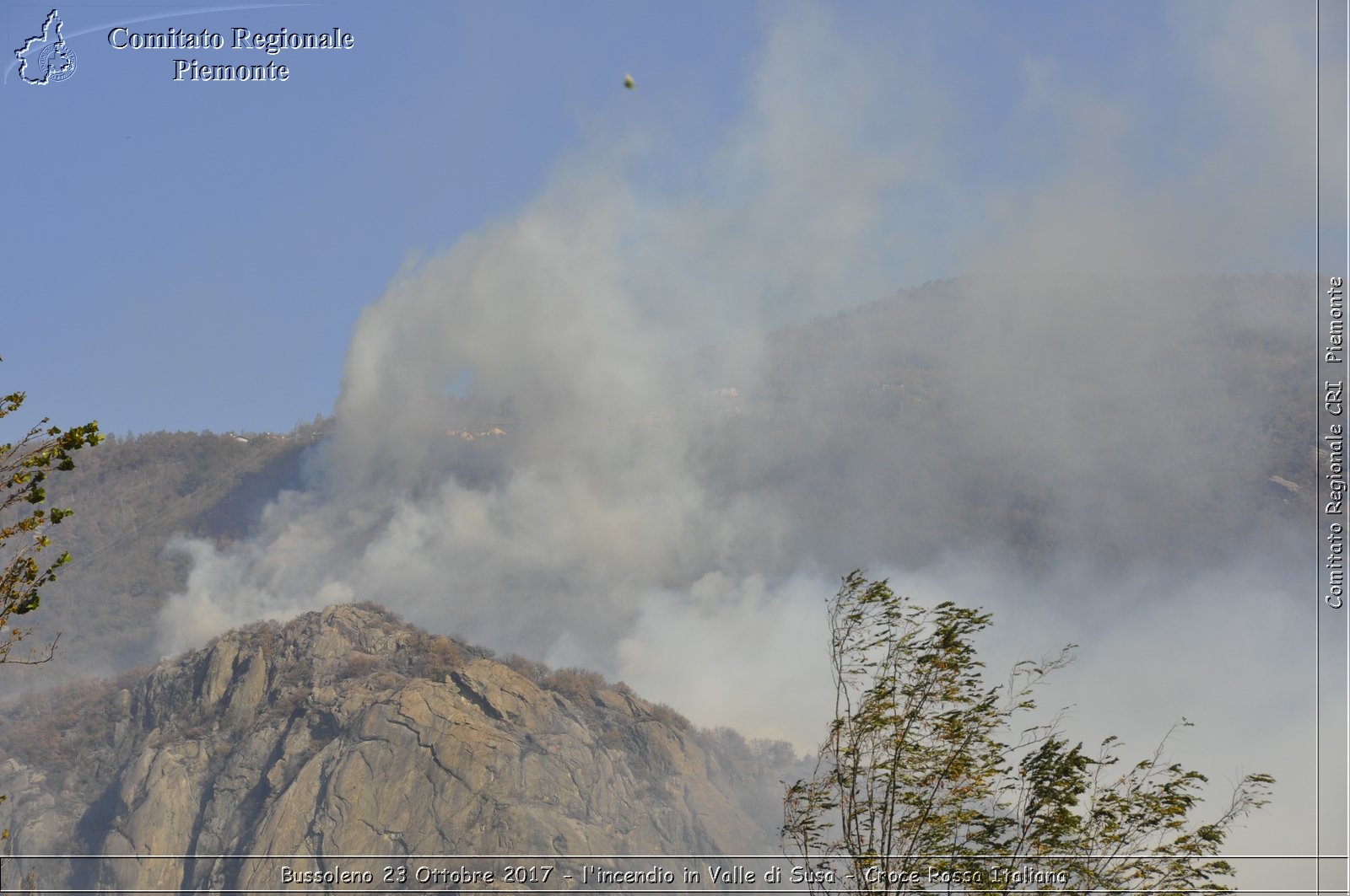 Bussoleno 23 Ottobre 2017 - l'incendio in Valle di Susa - Croce Rossa Italiana- Comitato Regionale del Piemonte