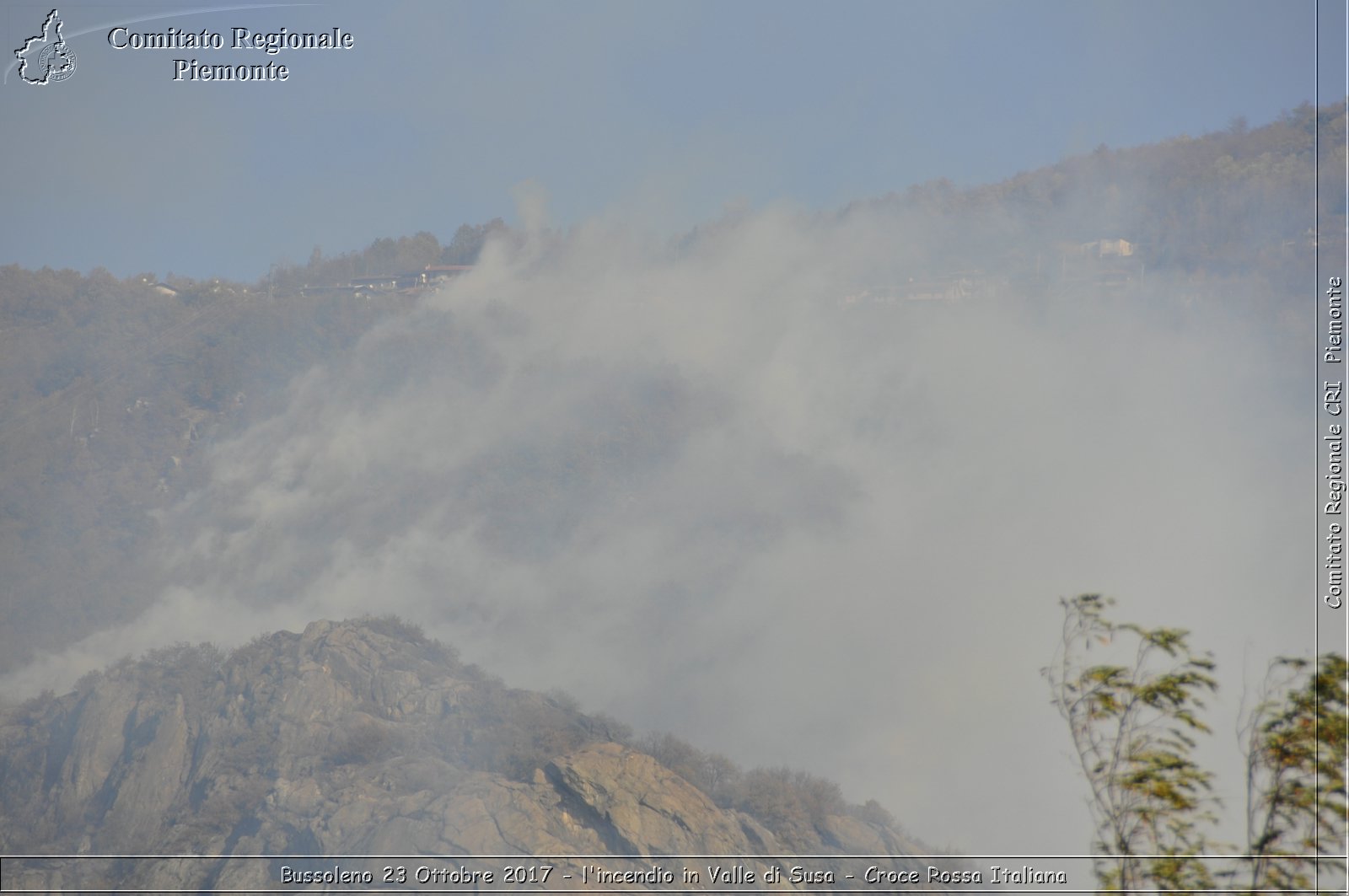 Bussoleno 23 Ottobre 2017 - l'incendio in Valle di Susa - Croce Rossa Italiana- Comitato Regionale del Piemonte