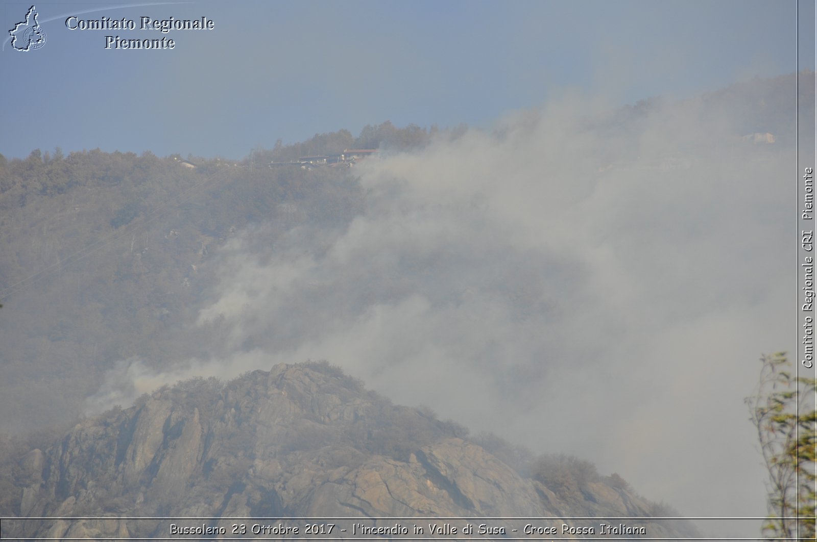 Bussoleno 23 Ottobre 2017 - l'incendio in Valle di Susa - Croce Rossa Italiana- Comitato Regionale del Piemonte