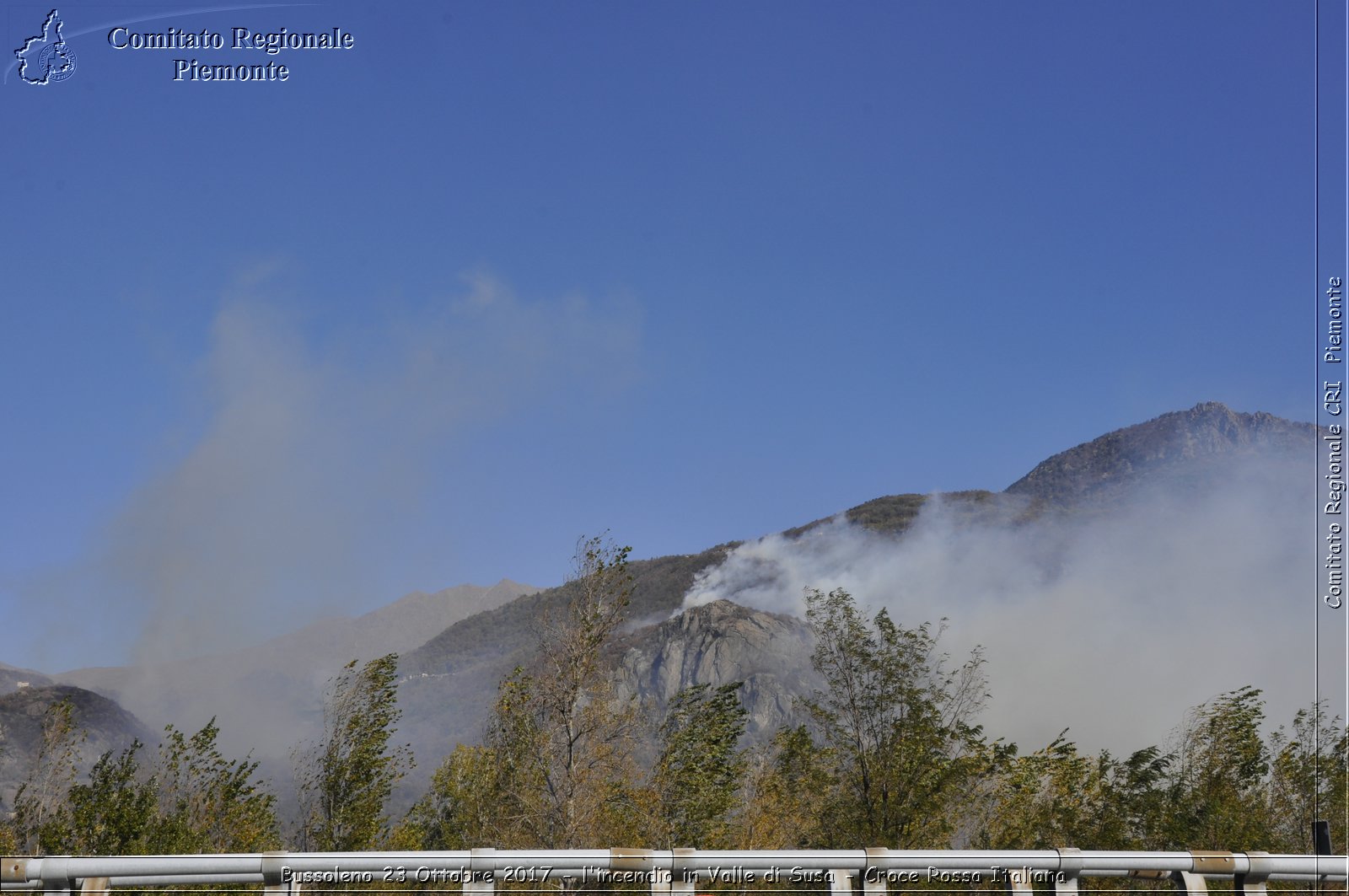 Bussoleno 23 Ottobre 2017 - l'incendio in Valle di Susa - Croce Rossa Italiana- Comitato Regionale del Piemonte