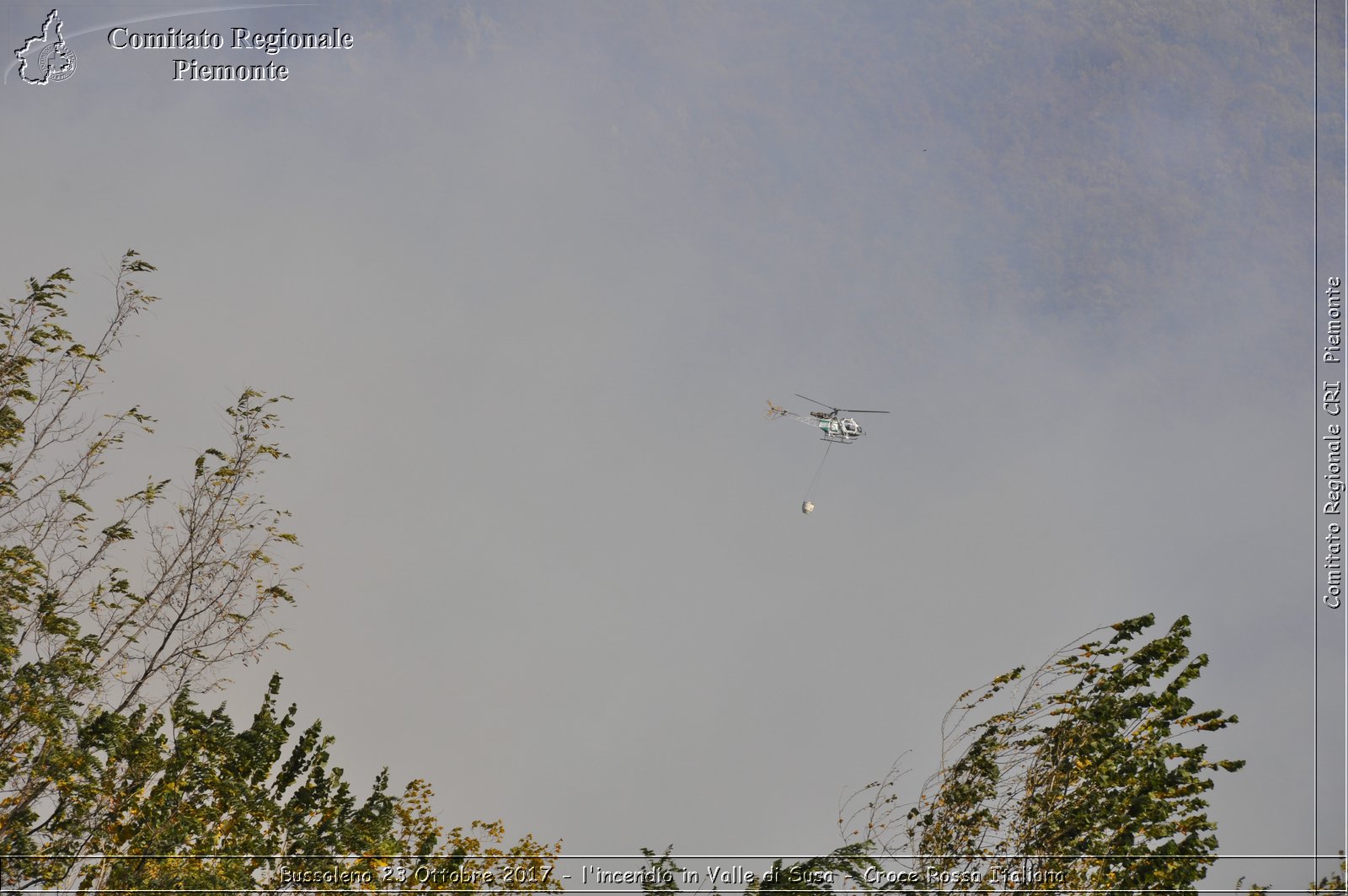 Bussoleno 23 Ottobre 2017 - l'incendio in Valle di Susa - Croce Rossa Italiana- Comitato Regionale del Piemonte