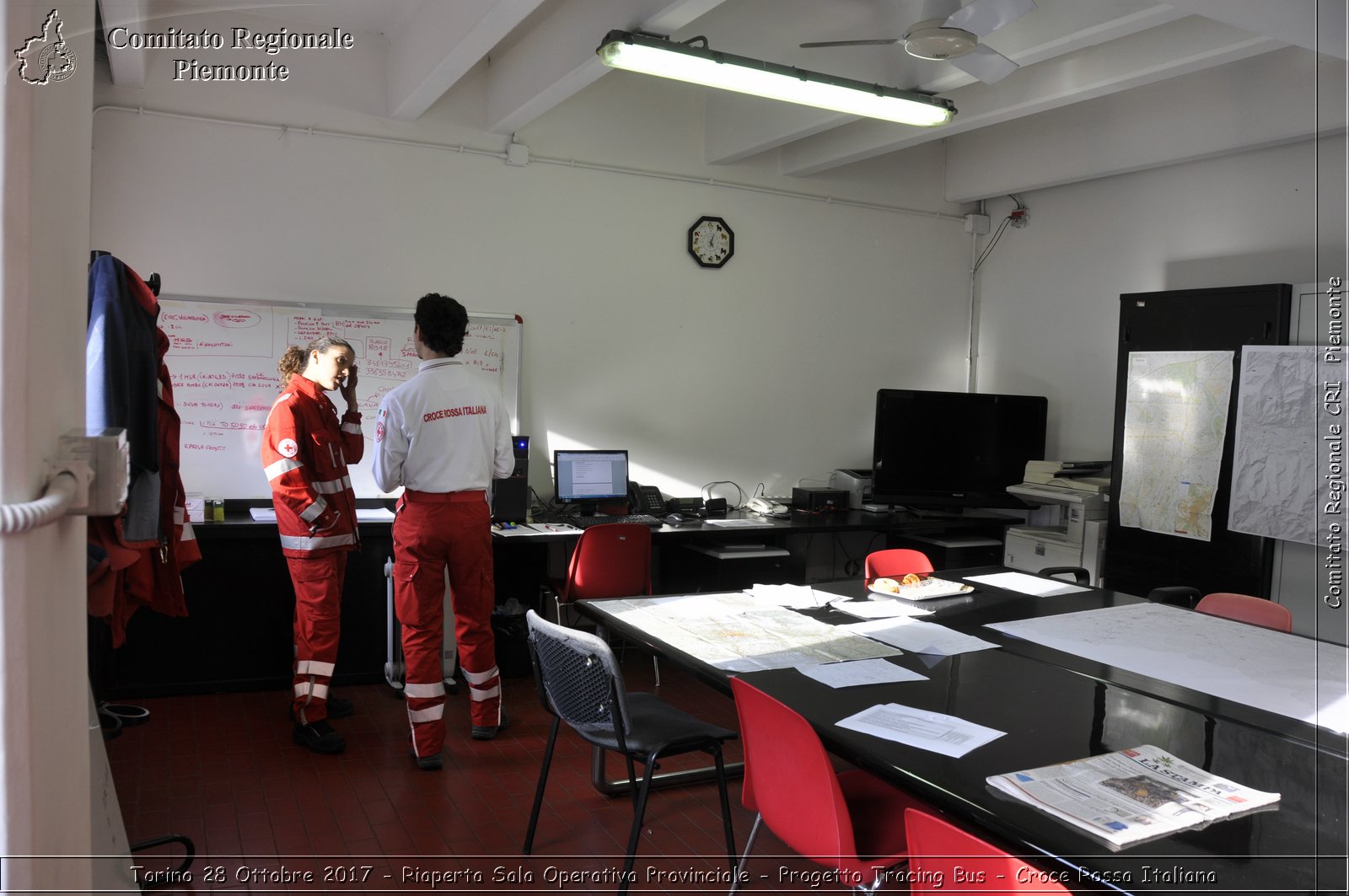 Torino 28 Ottobre 2017 - Riaperta Sala Operativa Provinciale - Progetto Tracing Bus - Croce Rossa Italiana- Comitato Regionale del Piemonte