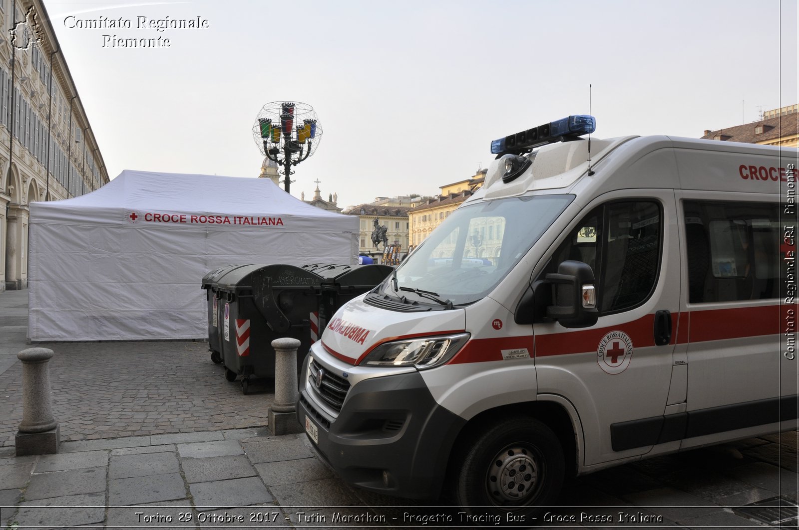 Torino 29 Ottobre 2017 - Turin Marathon - Progetto Tracing Bus - Croce Rossa Italiana- Comitato Regionale del Piemonte