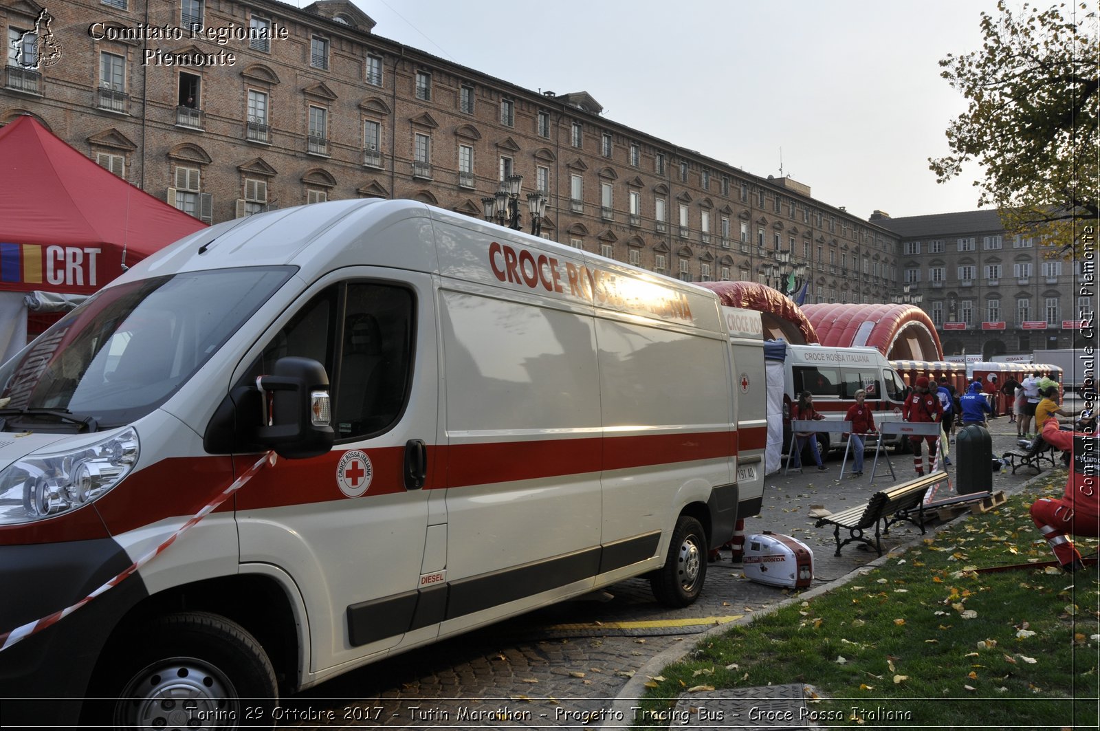 Torino 29 Ottobre 2017 - Turin Marathon - Progetto Tracing Bus - Croce Rossa Italiana- Comitato Regionale del Piemonte