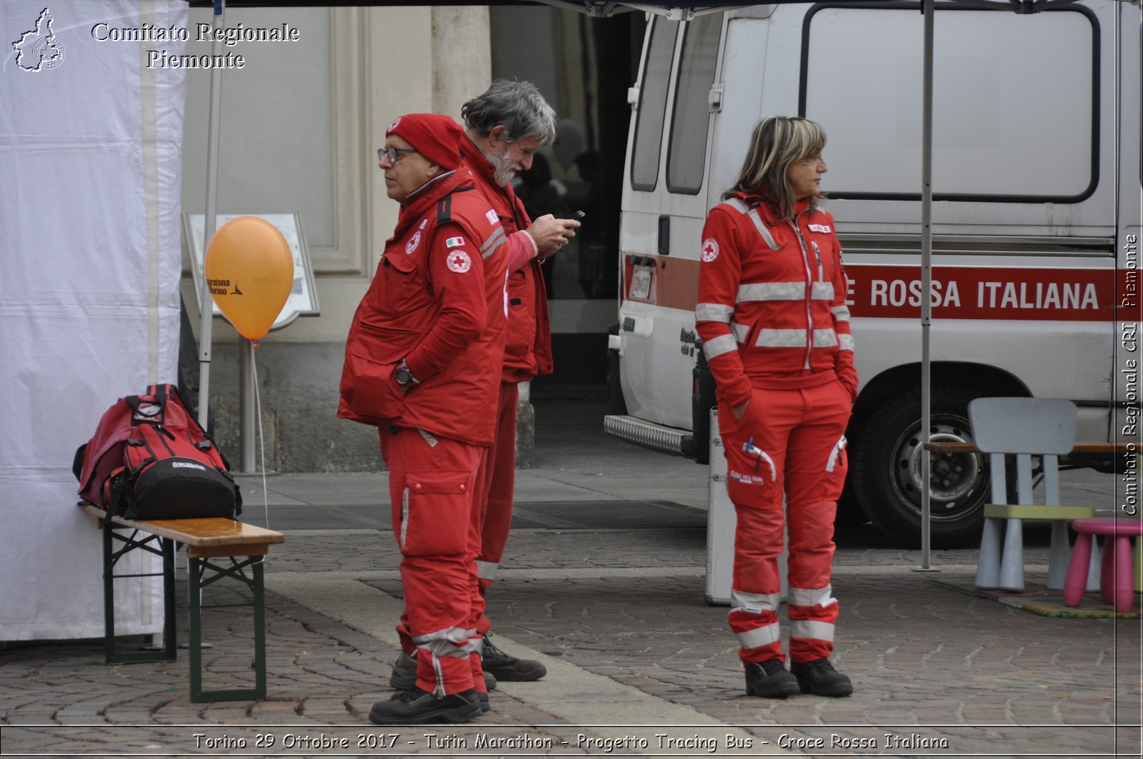 Torino 29 Ottobre 2017 - Turin Marathon - Progetto Tracing Bus - Croce Rossa Italiana- Comitato Regionale del Piemonte