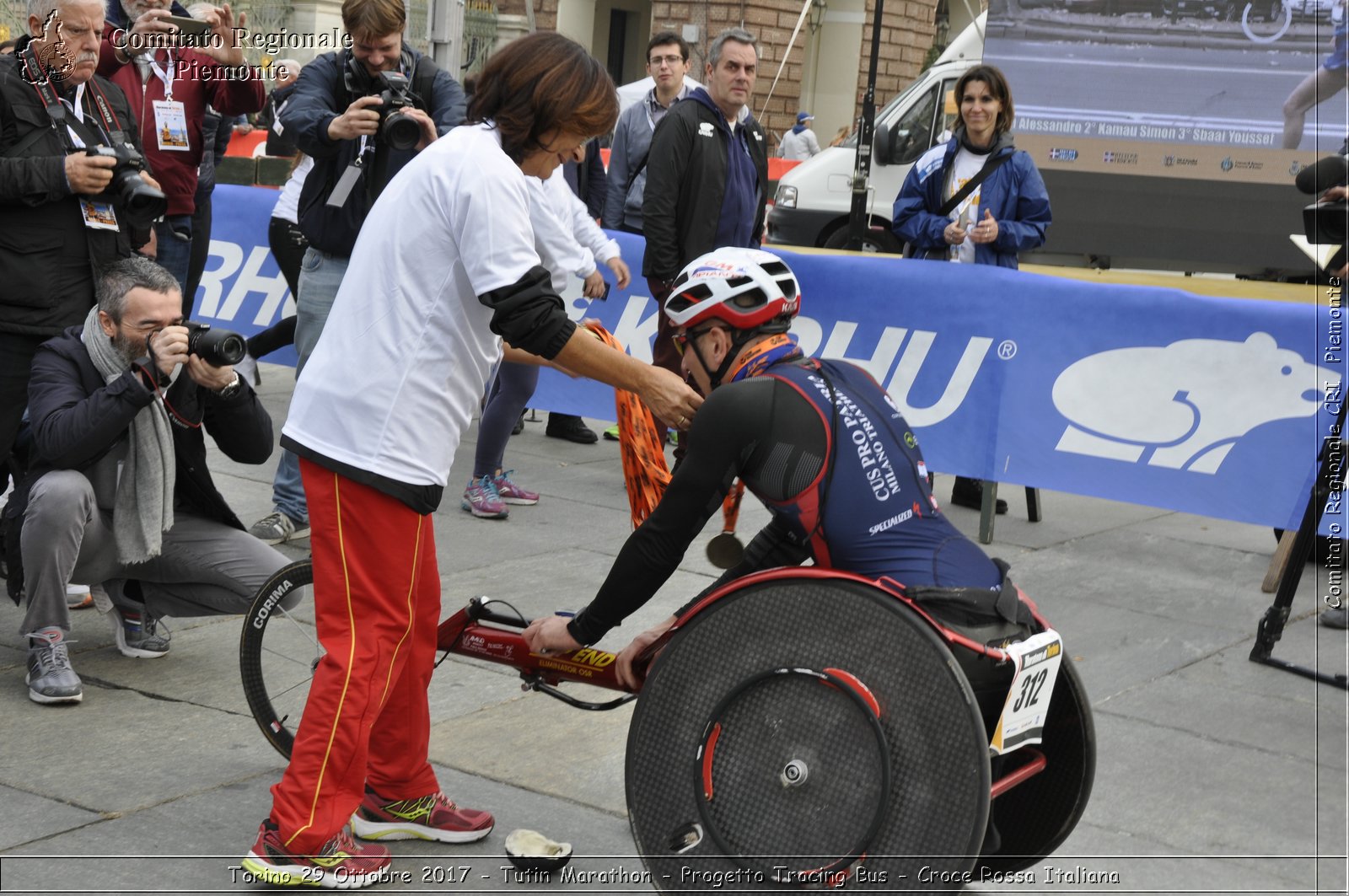 Torino 29 Ottobre 2017 - Turin Marathon - Progetto Tracing Bus - Croce Rossa Italiana- Comitato Regionale del Piemonte