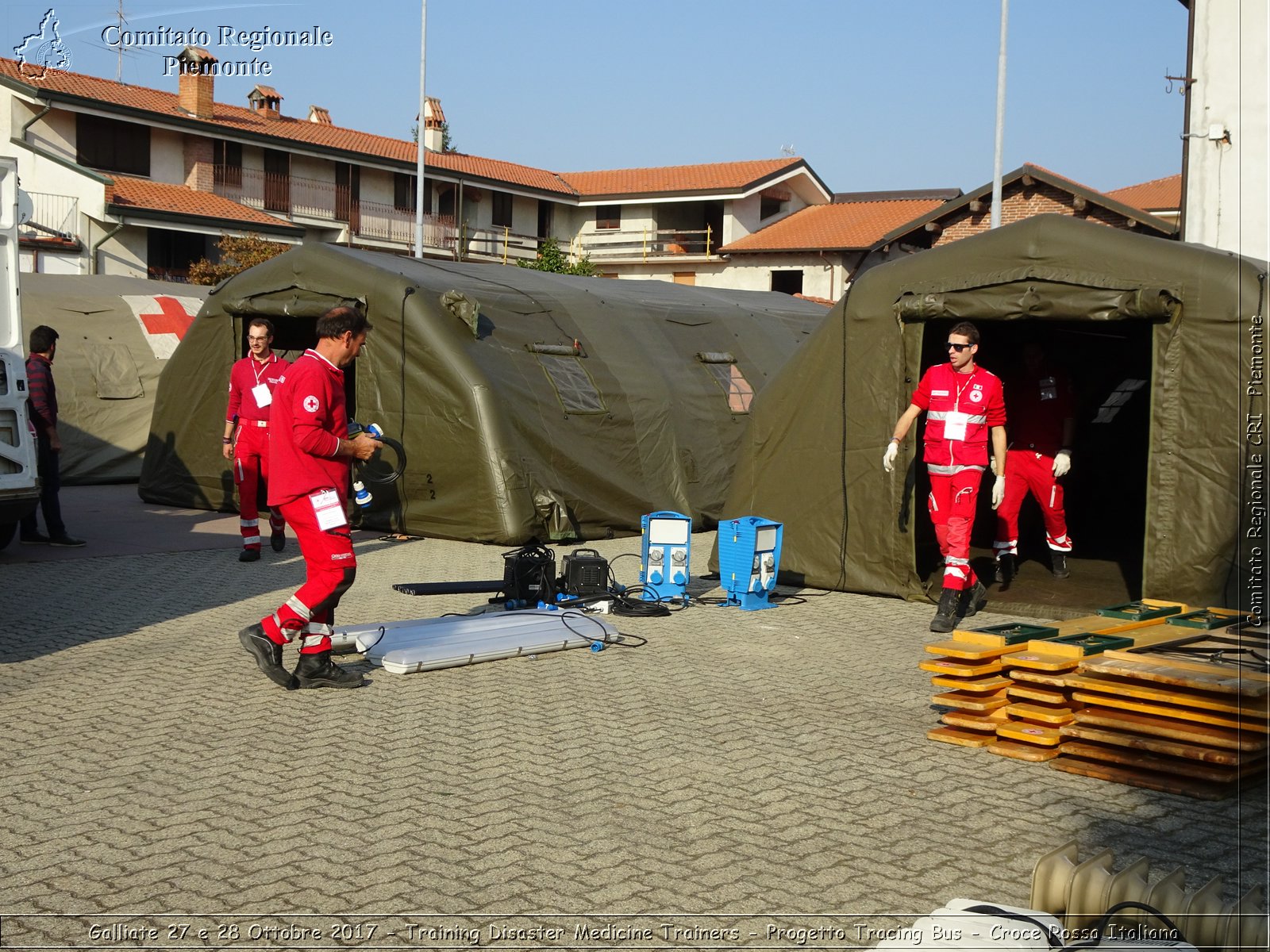 Galliate 27 e 28 Ottobre 2017 - Training Disaster Medicine Trainers - Progetto Tracing Bus - Croce Rossa Italiana- Comitato Regionale del Piemonte