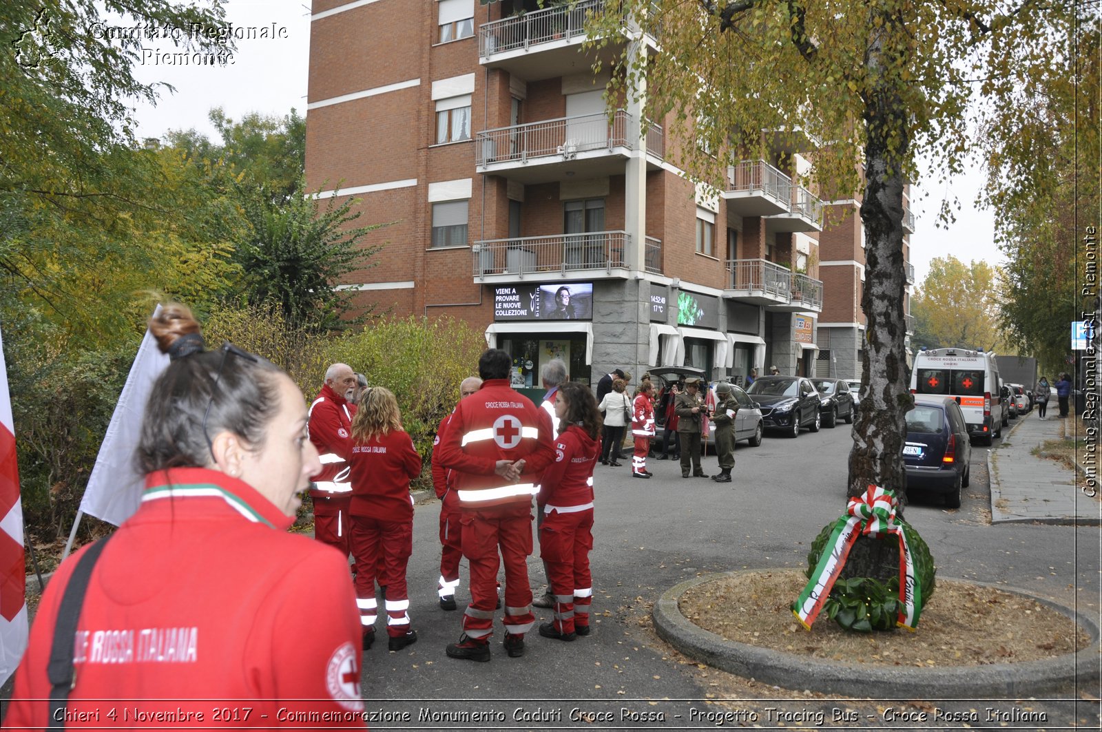 Torino 4 Novembre 2017 - Commemorazione Monumento Caduti Croce Rossa - Progetto Tracing Bus - Croce Rossa Italiana- Comitato Regionale del Piemonte