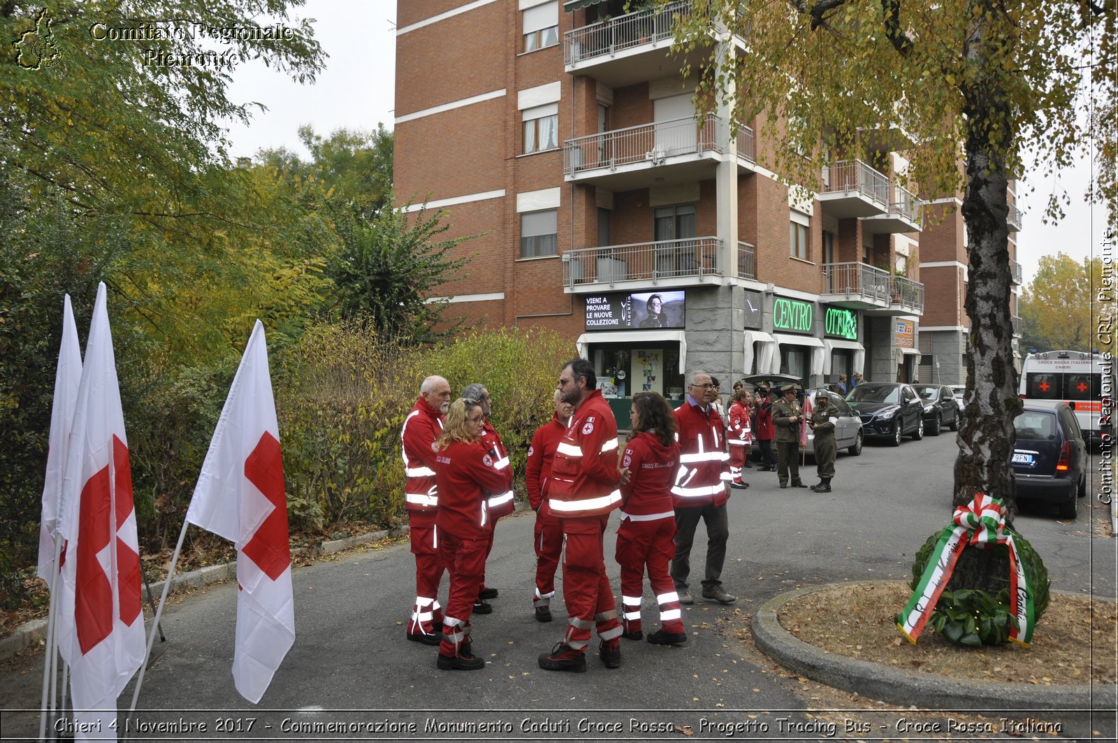 Torino 4 Novembre 2017 - Commemorazione Monumento Caduti Croce Rossa - Progetto Tracing Bus - Croce Rossa Italiana- Comitato Regionale del Piemonte