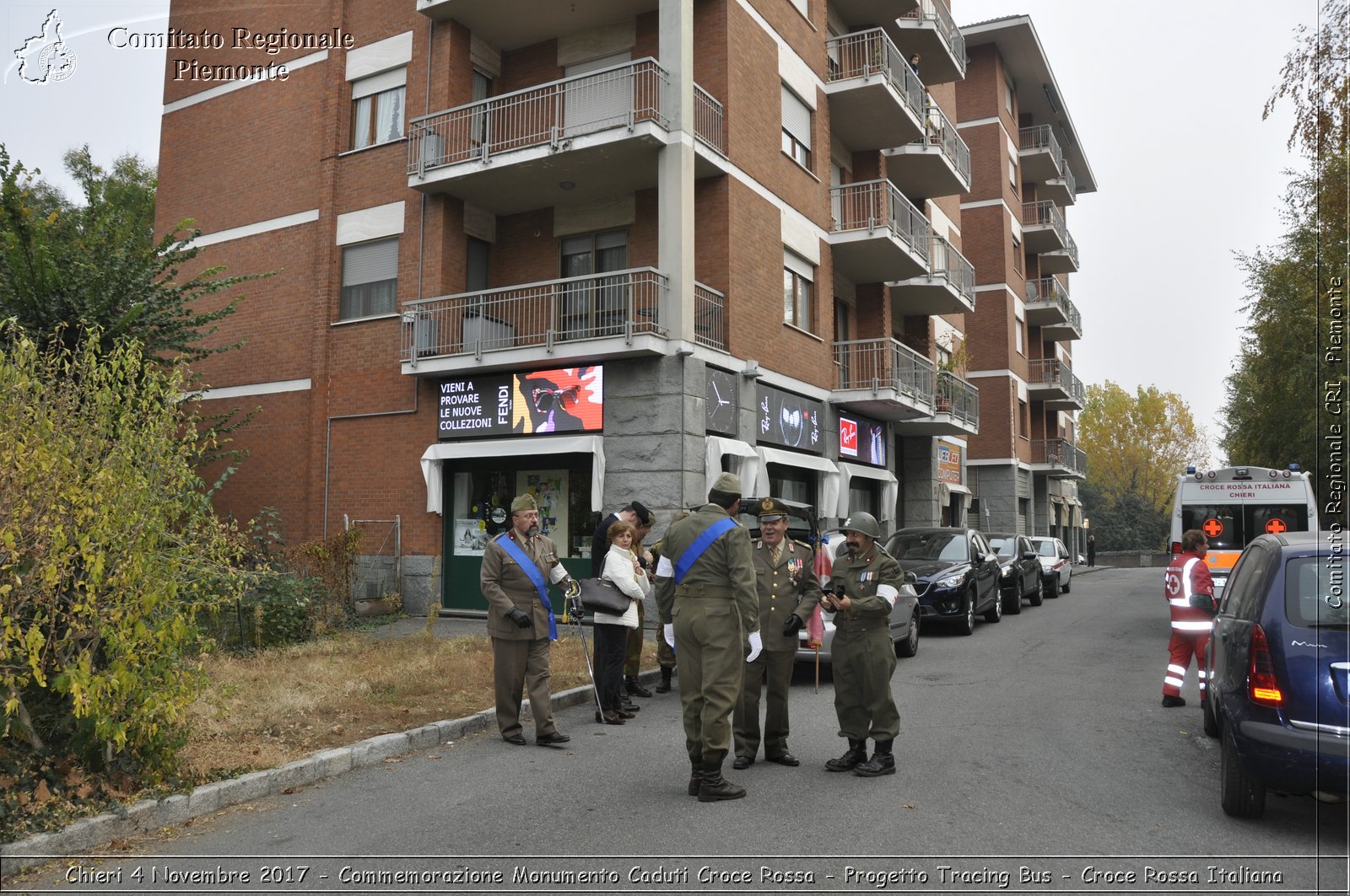 Torino 4 Novembre 2017 - Commemorazione Monumento Caduti Croce Rossa - Progetto Tracing Bus - Croce Rossa Italiana- Comitato Regionale del Piemonte