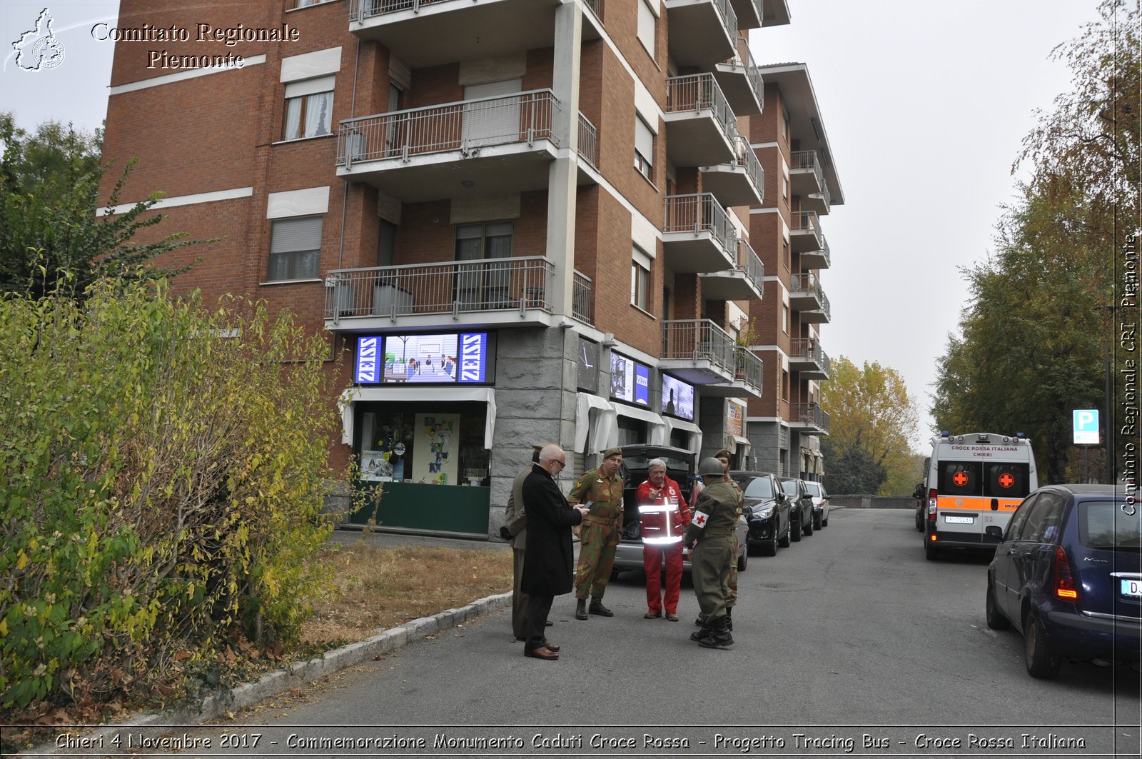 Torino 4 Novembre 2017 - Commemorazione Monumento Caduti Croce Rossa - Progetto Tracing Bus - Croce Rossa Italiana- Comitato Regionale del Piemonte