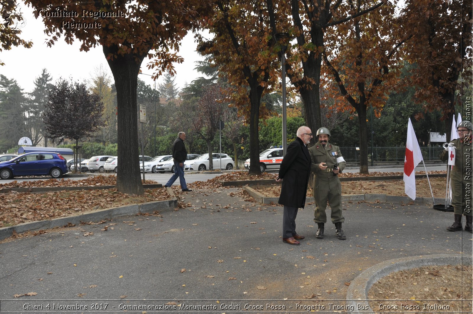 Torino 4 Novembre 2017 - Commemorazione Monumento Caduti Croce Rossa - Progetto Tracing Bus - Croce Rossa Italiana- Comitato Regionale del Piemonte