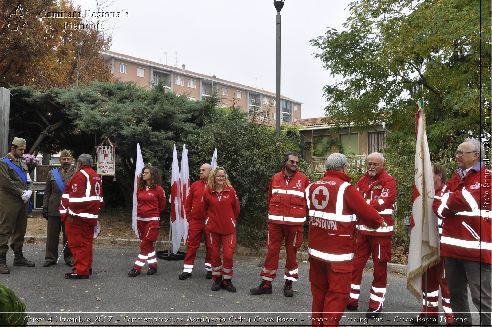 Torino 4 Novembre 2017 - Commemorazione Monumento Caduti Croce Rossa - Progetto Tracing Bus - Croce Rossa Italiana- Comitato Regionale del Piemonte