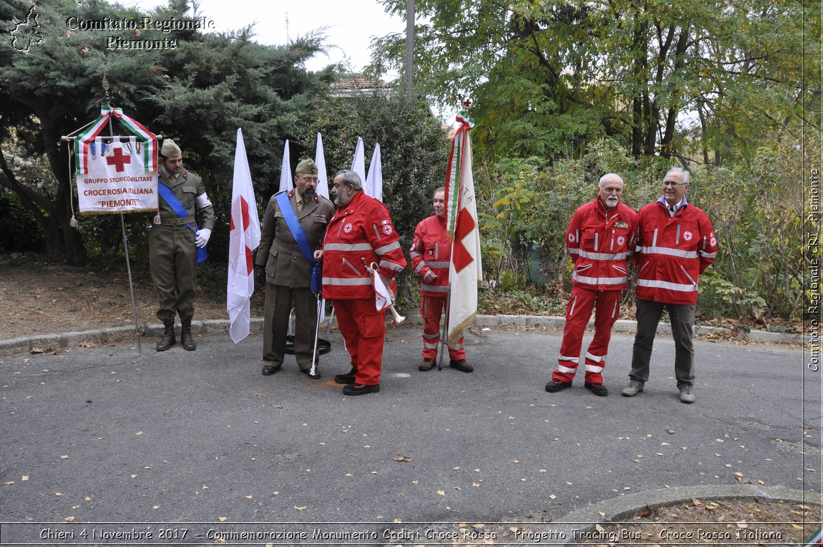 Torino 4 Novembre 2017 - Commemorazione Monumento Caduti Croce Rossa - Progetto Tracing Bus - Croce Rossa Italiana- Comitato Regionale del Piemonte