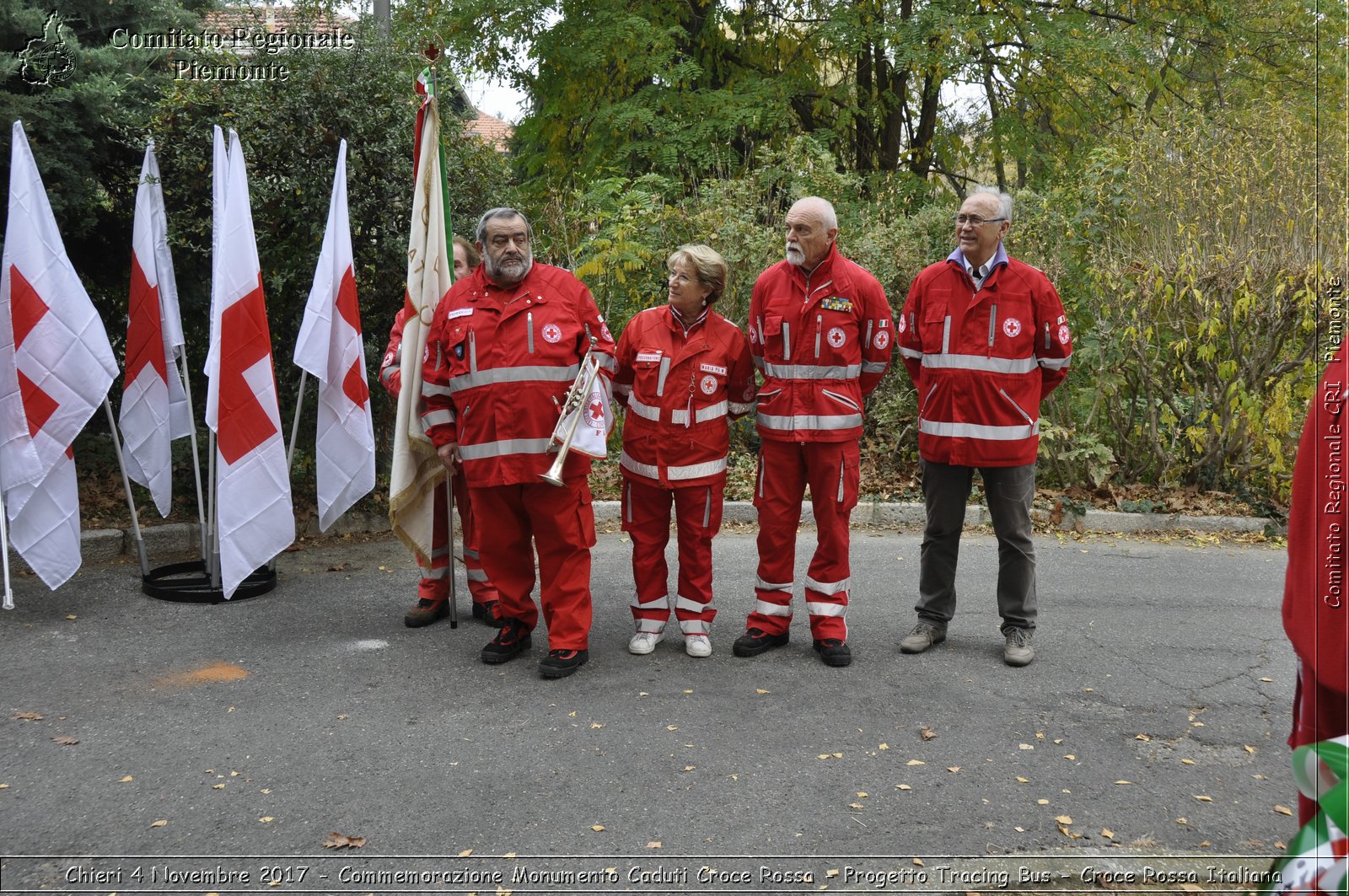 Torino 4 Novembre 2017 - Commemorazione Monumento Caduti Croce Rossa - Progetto Tracing Bus - Croce Rossa Italiana- Comitato Regionale del Piemonte