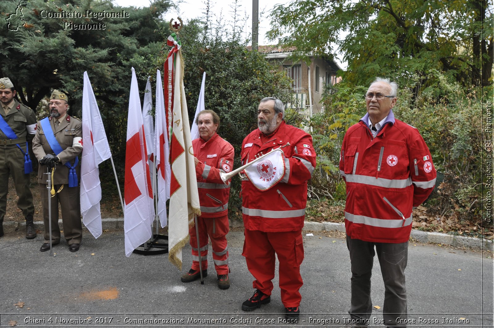 Torino 4 Novembre 2017 - Commemorazione Monumento Caduti Croce Rossa - Progetto Tracing Bus - Croce Rossa Italiana- Comitato Regionale del Piemonte