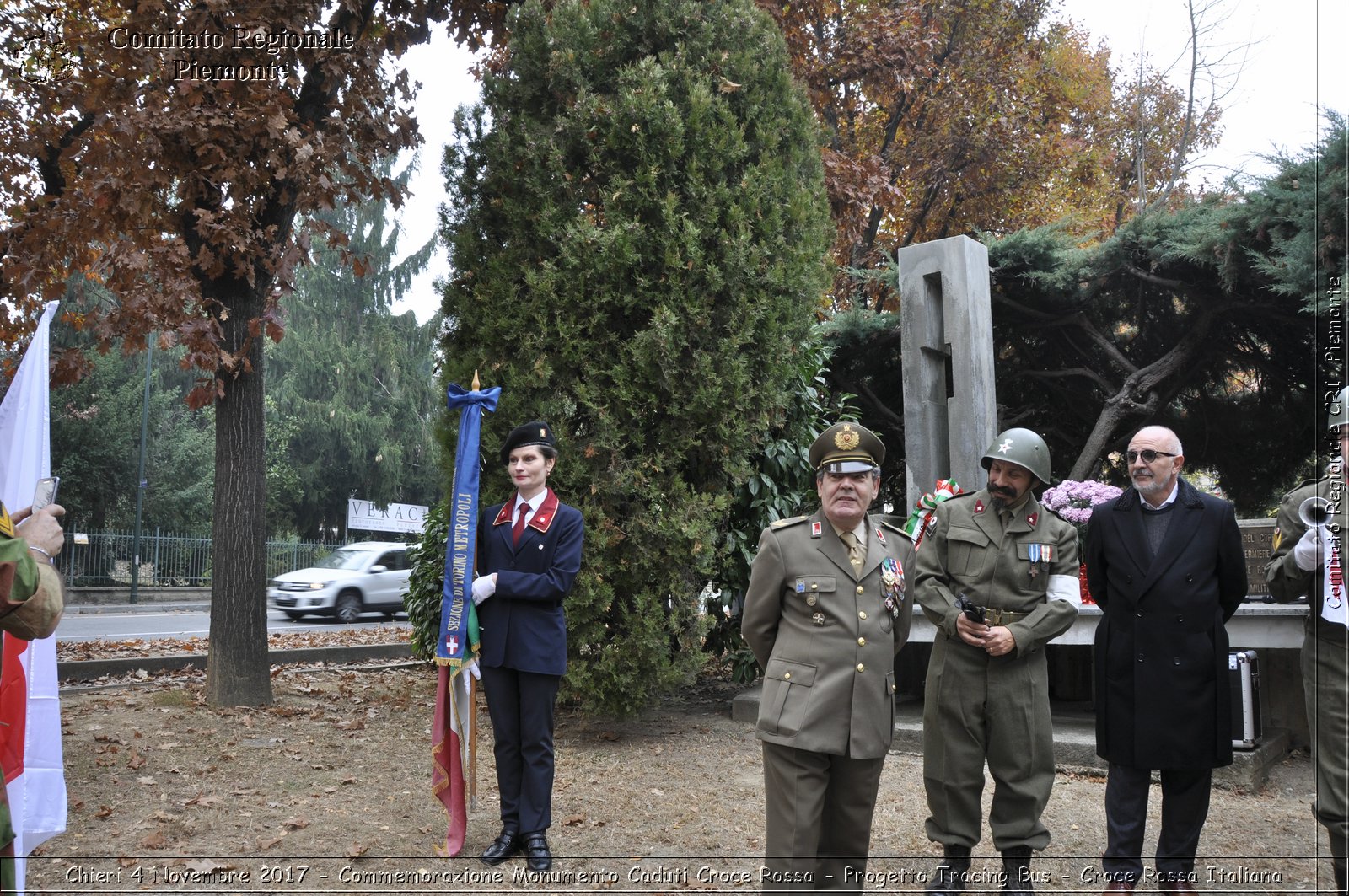 Torino 4 Novembre 2017 - Commemorazione Monumento Caduti Croce Rossa - Progetto Tracing Bus - Croce Rossa Italiana- Comitato Regionale del Piemonte