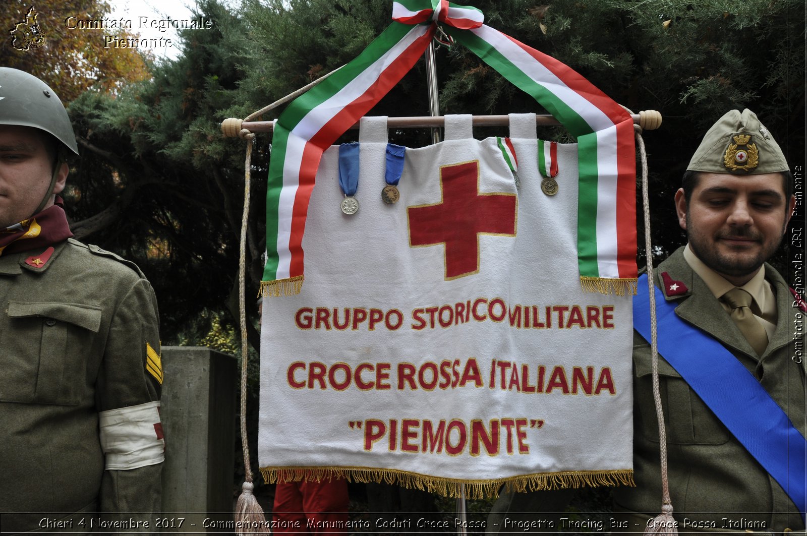 Torino 4 Novembre 2017 - Commemorazione Monumento Caduti Croce Rossa - Progetto Tracing Bus - Croce Rossa Italiana- Comitato Regionale del Piemonte