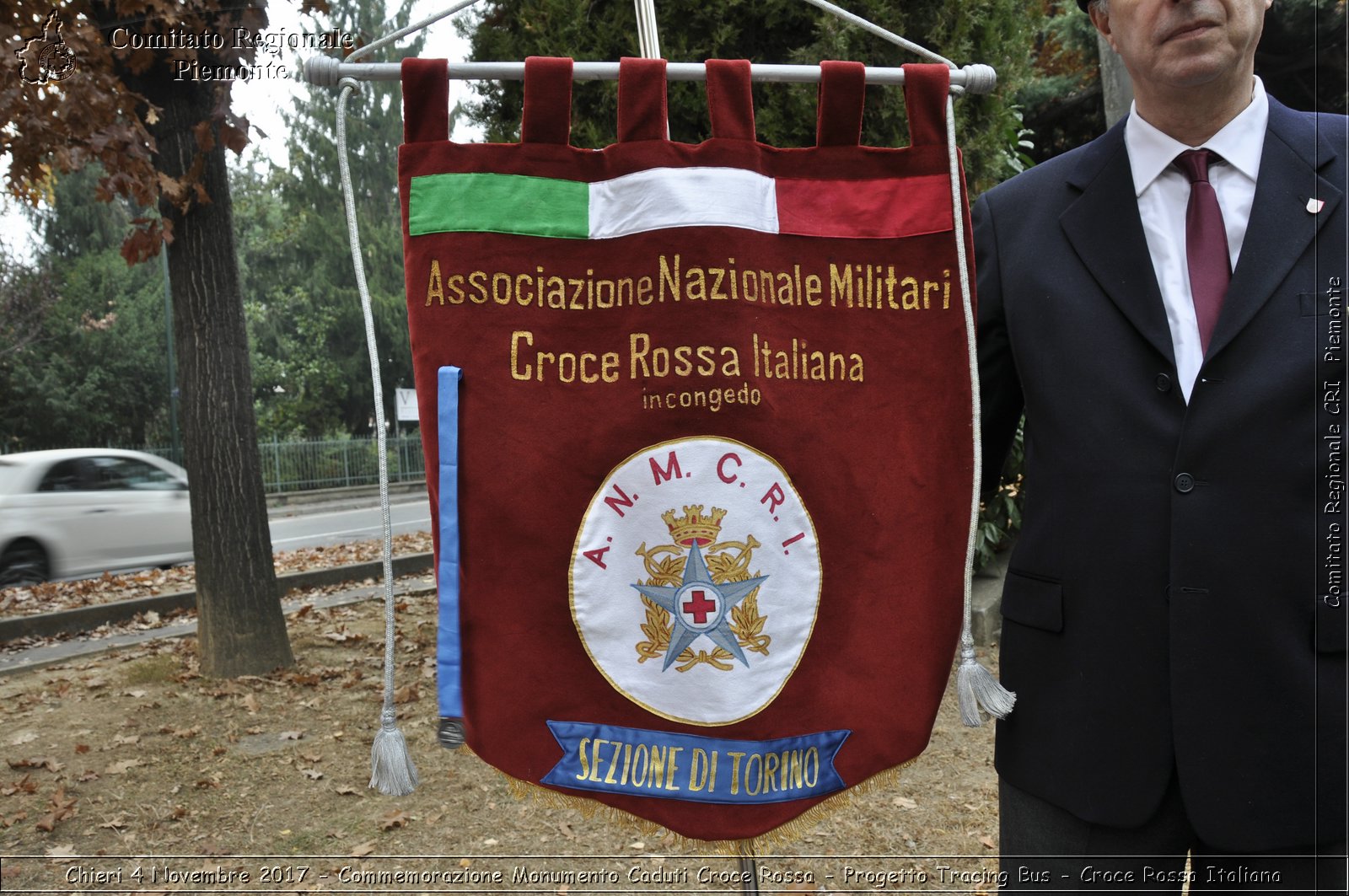 Torino 4 Novembre 2017 - Commemorazione Monumento Caduti Croce Rossa - Progetto Tracing Bus - Croce Rossa Italiana- Comitato Regionale del Piemonte