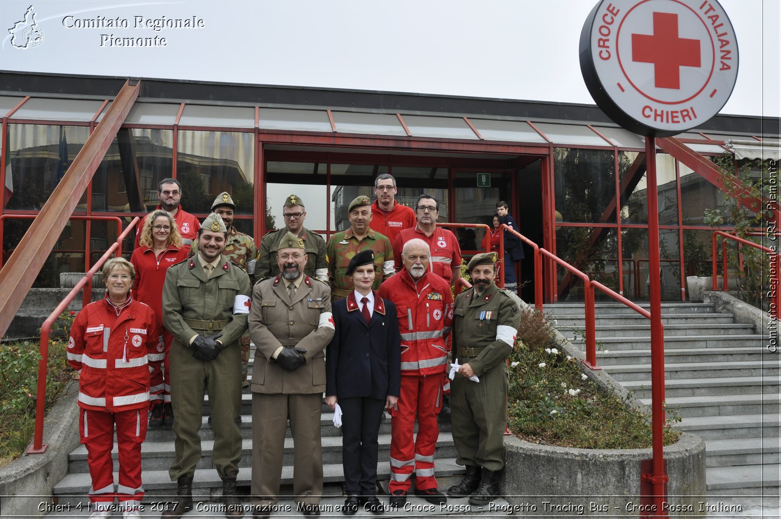 Torino 4 Novembre 2017 - Commemorazione Monumento Caduti Croce Rossa - Progetto Tracing Bus - Croce Rossa Italiana- Comitato Regionale del Piemonte