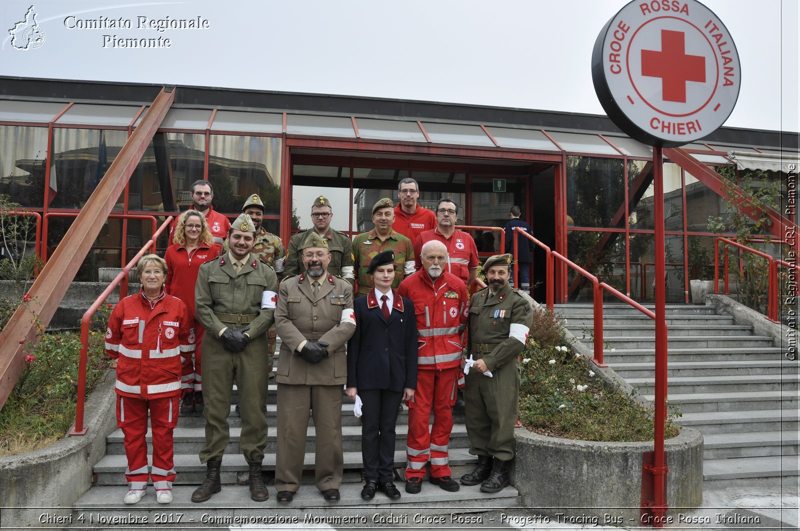 Torino 4 Novembre 2017 - Commemorazione Monumento Caduti Croce Rossa - Progetto Tracing Bus - Croce Rossa Italiana- Comitato Regionale del Piemonte