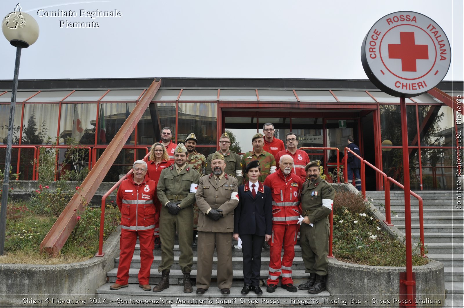 Torino 4 Novembre 2017 - Commemorazione Monumento Caduti Croce Rossa - Progetto Tracing Bus - Croce Rossa Italiana- Comitato Regionale del Piemonte