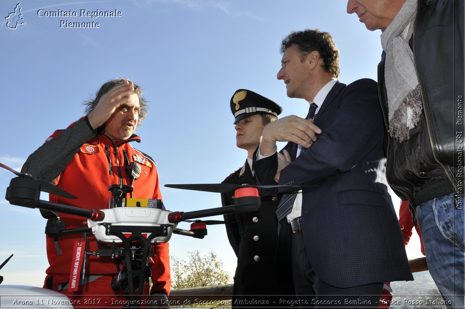 Arona 11 Novembre 2017 - Inaugurazione Drone da Soccorso e Ambulanza - Progetto Soccorso Bambino - Croce Rossa Italiana- Comitato Regionale del Piemonte