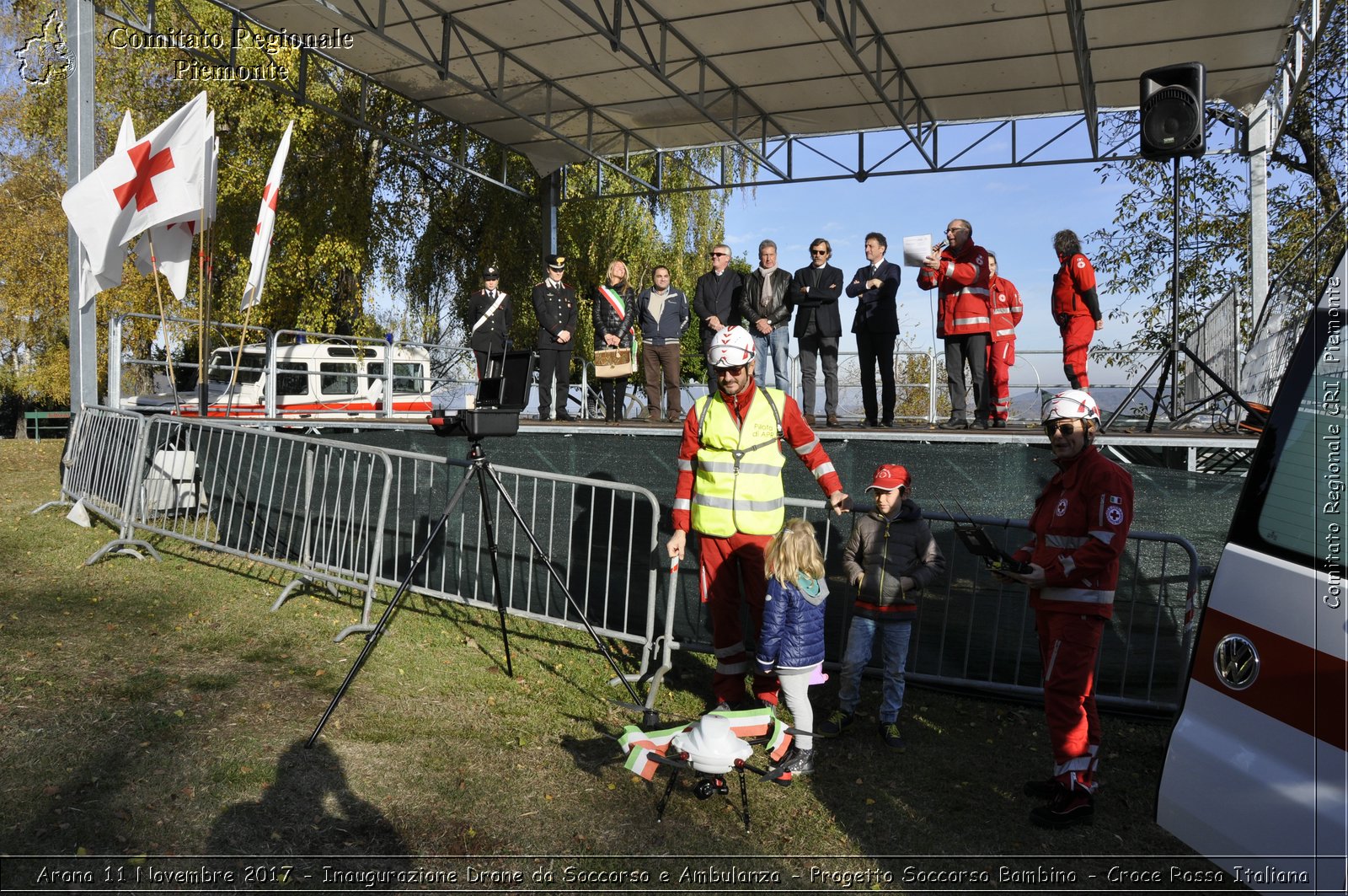 Arona 11 Novembre 2017 - Inaugurazione Drone da Soccorso e Ambulanza - Progetto Soccorso Bambino - Croce Rossa Italiana- Comitato Regionale del Piemonte