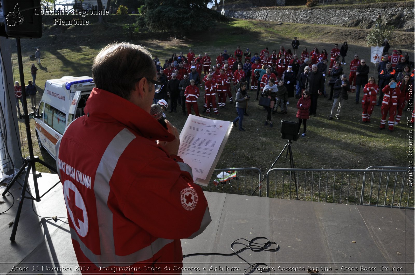 Arona 11 Novembre 2017 - Inaugurazione Drone da Soccorso e Ambulanza - Progetto Soccorso Bambino - Croce Rossa Italiana- Comitato Regionale del Piemonte