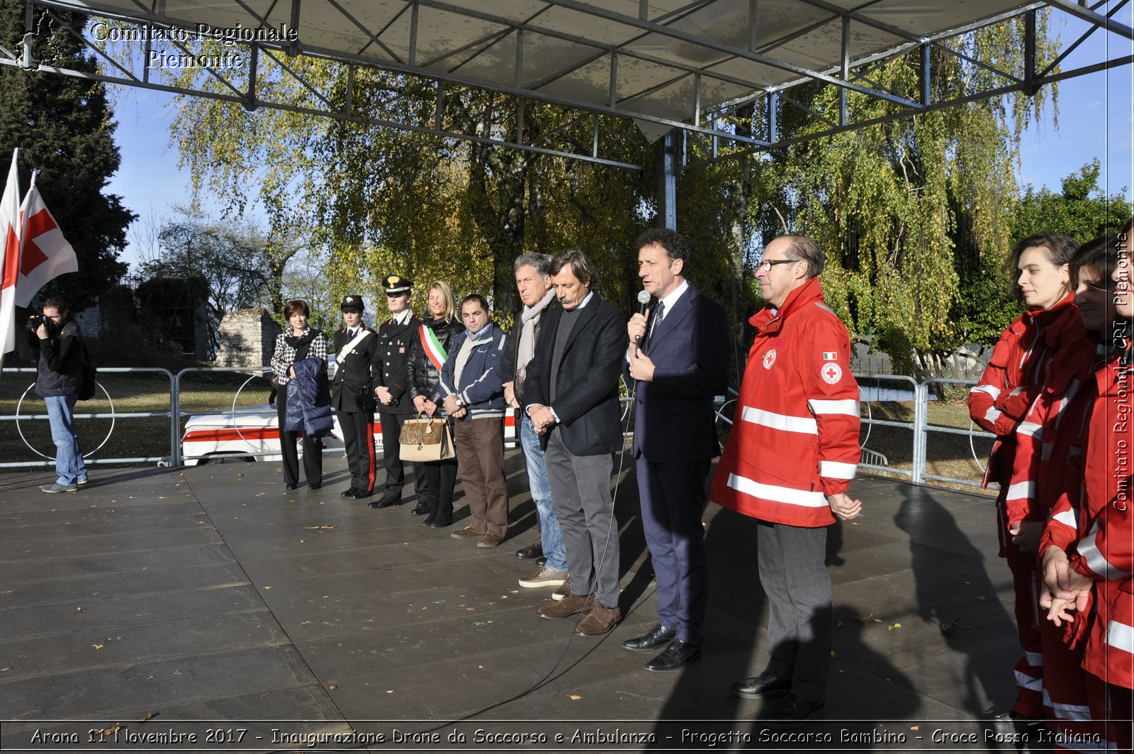 Arona 11 Novembre 2017 - Inaugurazione Drone da Soccorso e Ambulanza - Progetto Soccorso Bambino - Croce Rossa Italiana- Comitato Regionale del Piemonte