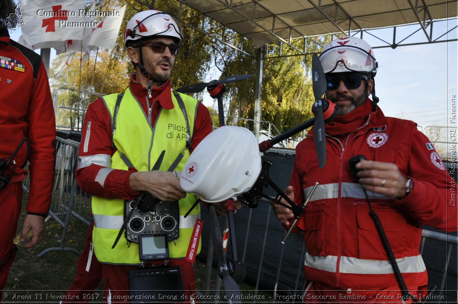 Arona 11 Novembre 2017 - Inaugurazione Drone da Soccorso e Ambulanza - Progetto Soccorso Bambino - Croce Rossa Italiana- Comitato Regionale del Piemonte