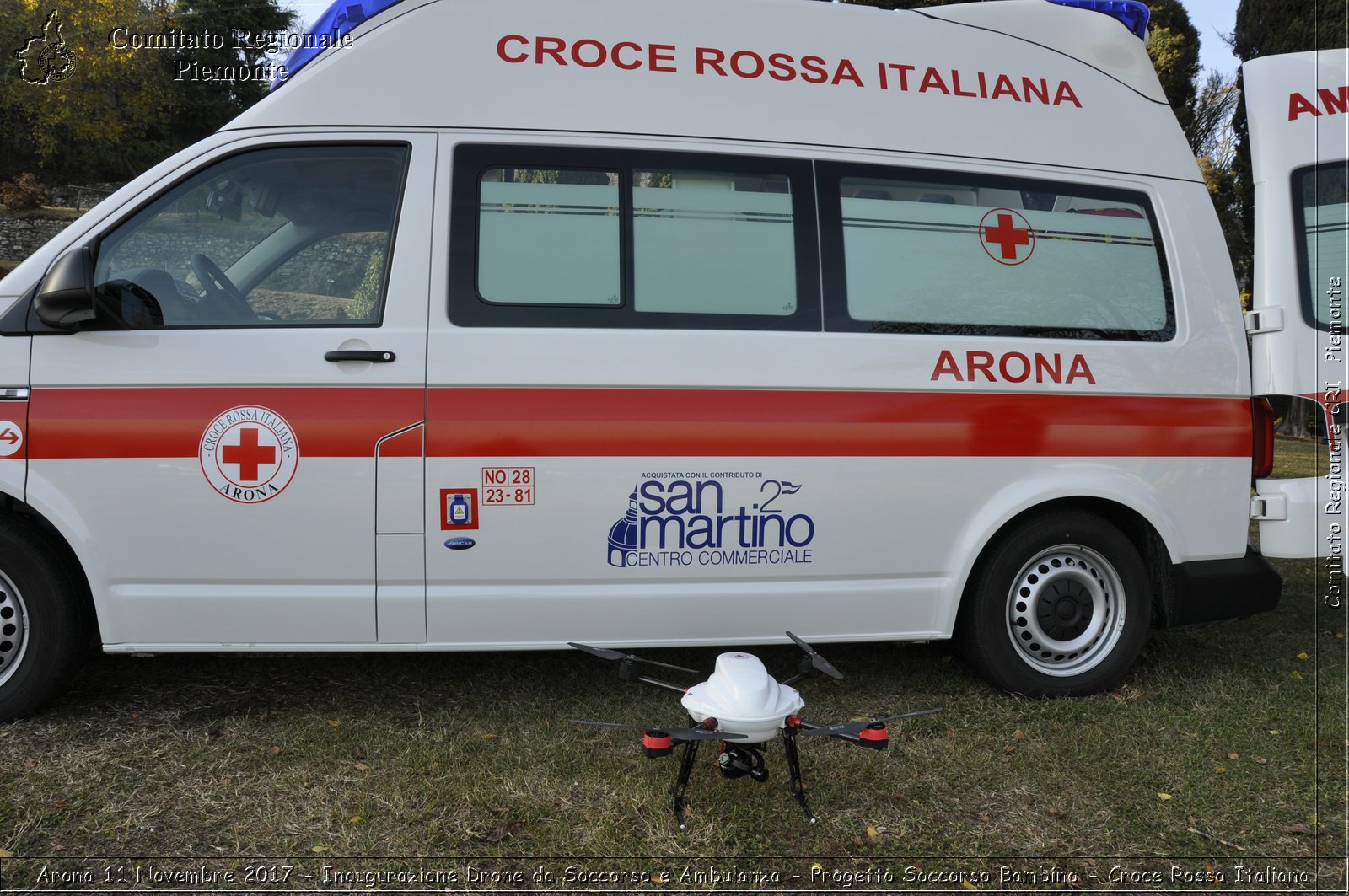 Arona 11 Novembre 2017 - Inaugurazione Drone da Soccorso e Ambulanza - Progetto Soccorso Bambino - Croce Rossa Italiana- Comitato Regionale del Piemonte