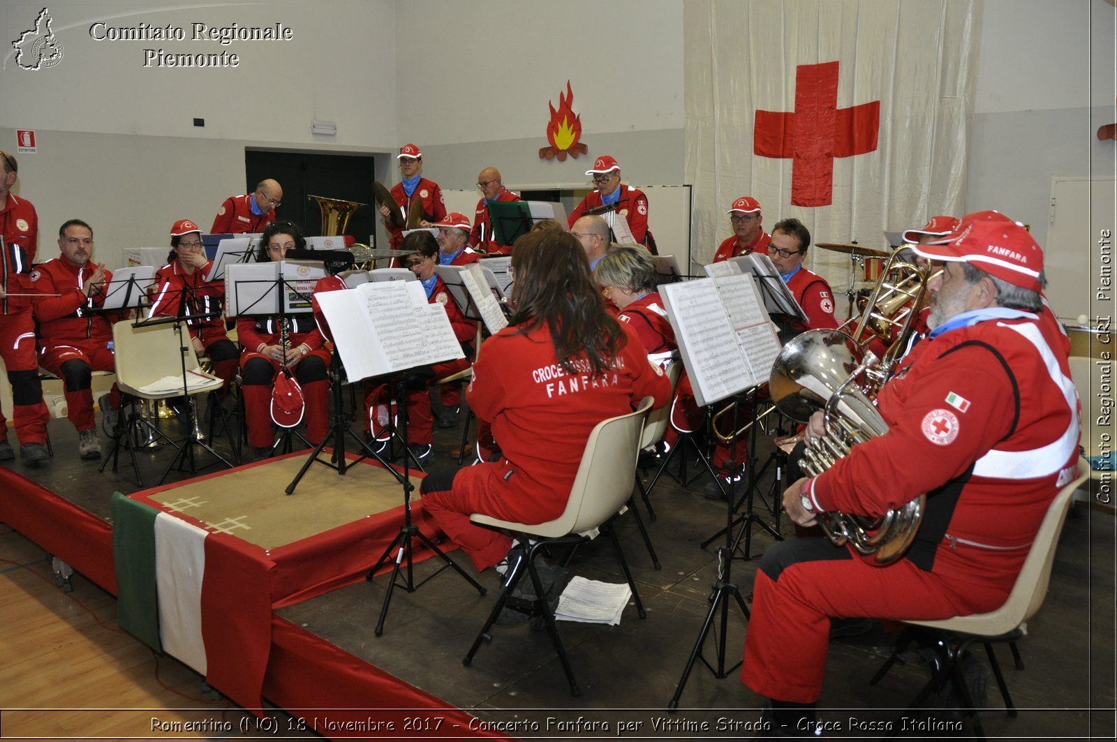 Romentino (NO) 18 Novembre 2017 - Concerto Fanfara per Vittime Strada - Croce Rossa Italiana- Comitato Regionale del Piemonte