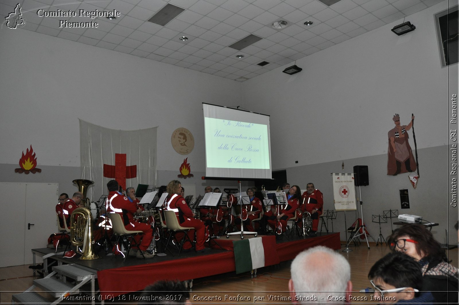 Romentino (NO) 18 Novembre 2017 - Concerto Fanfara per Vittime Strada - Croce Rossa Italiana- Comitato Regionale del Piemonte