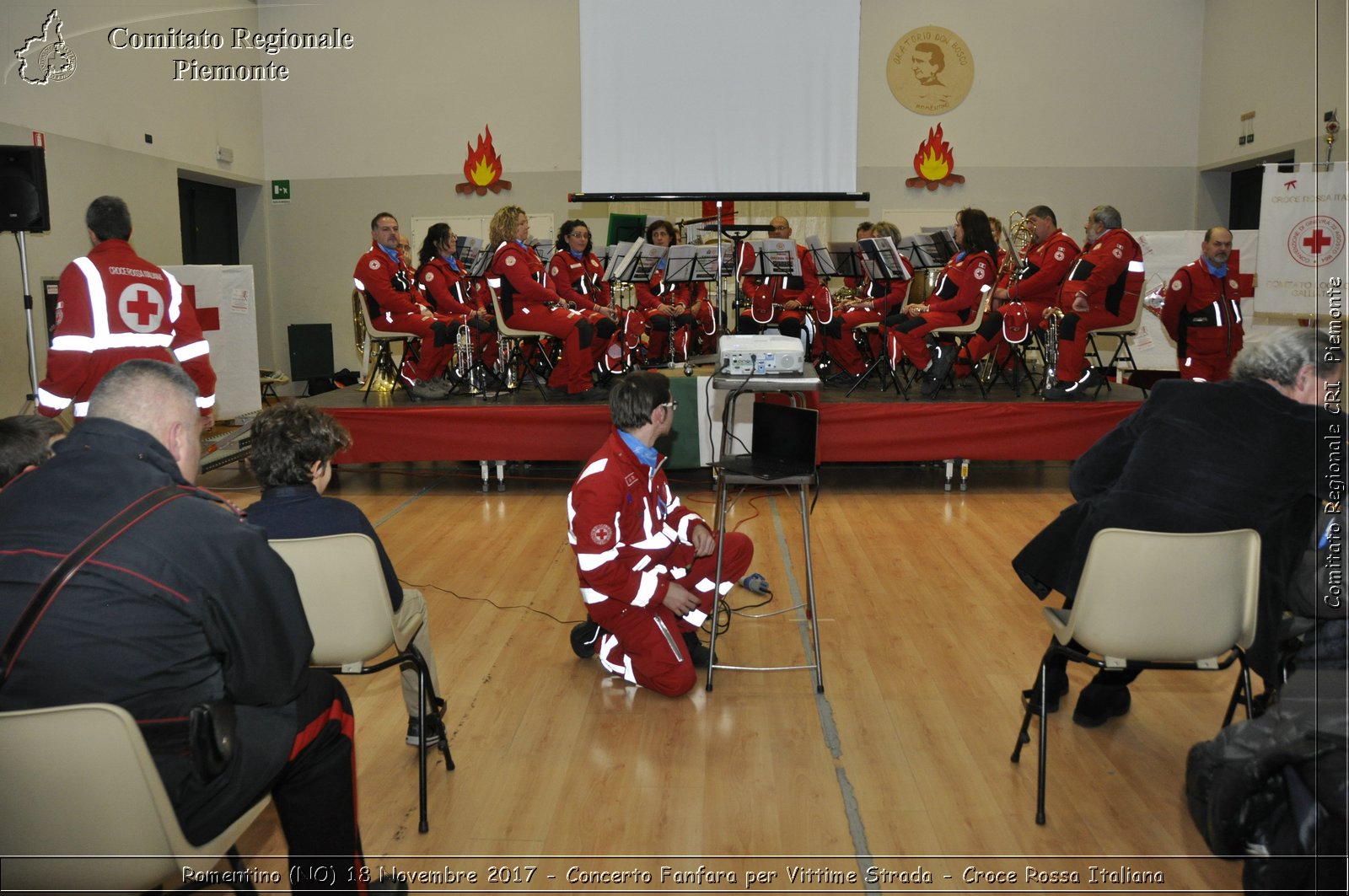 Romentino (NO) 18 Novembre 2017 - Concerto Fanfara per Vittime Strada - Croce Rossa Italiana- Comitato Regionale del Piemonte