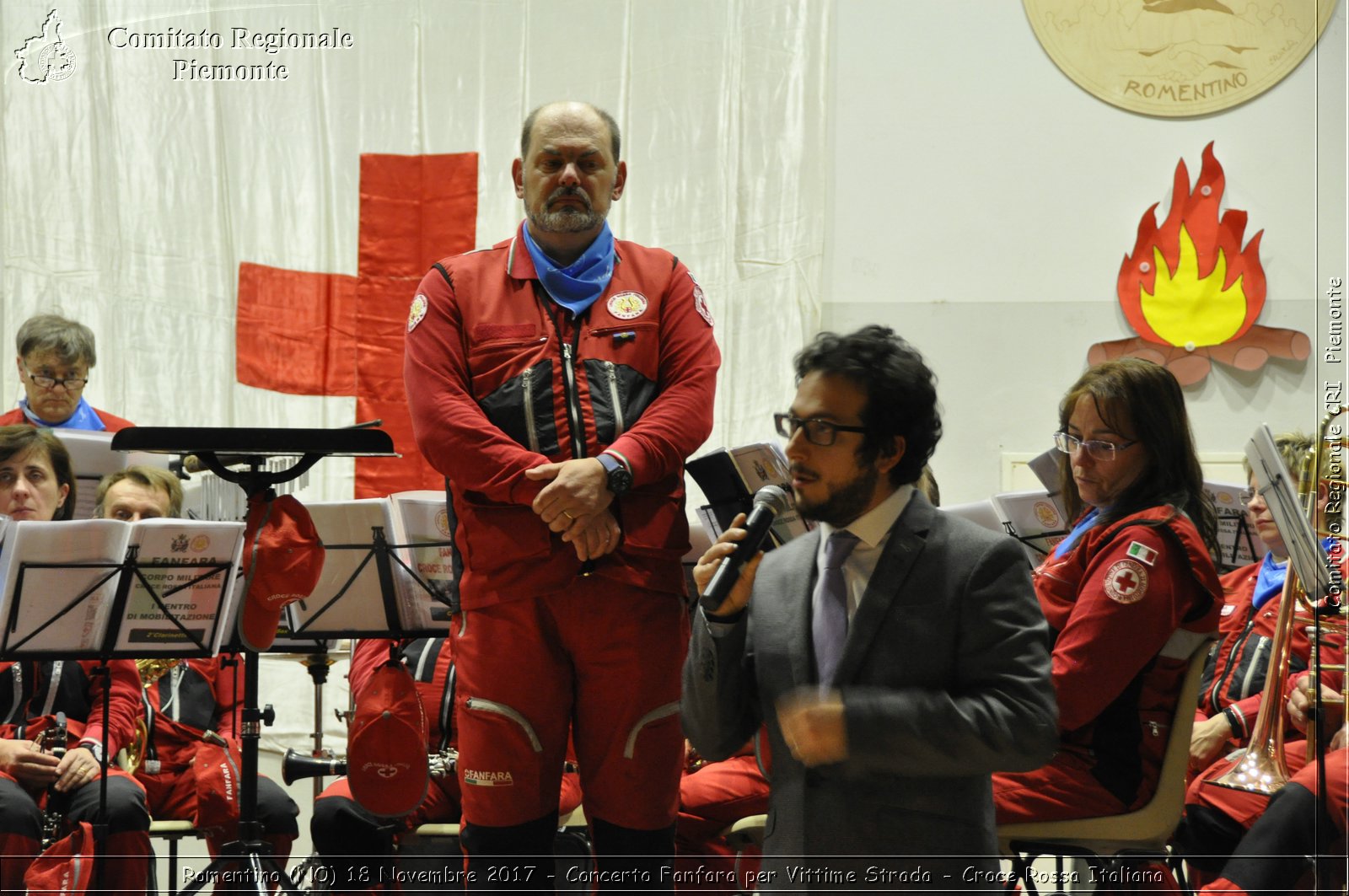 Romentino (NO) 18 Novembre 2017 - Concerto Fanfara per Vittime Strada - Croce Rossa Italiana- Comitato Regionale del Piemonte