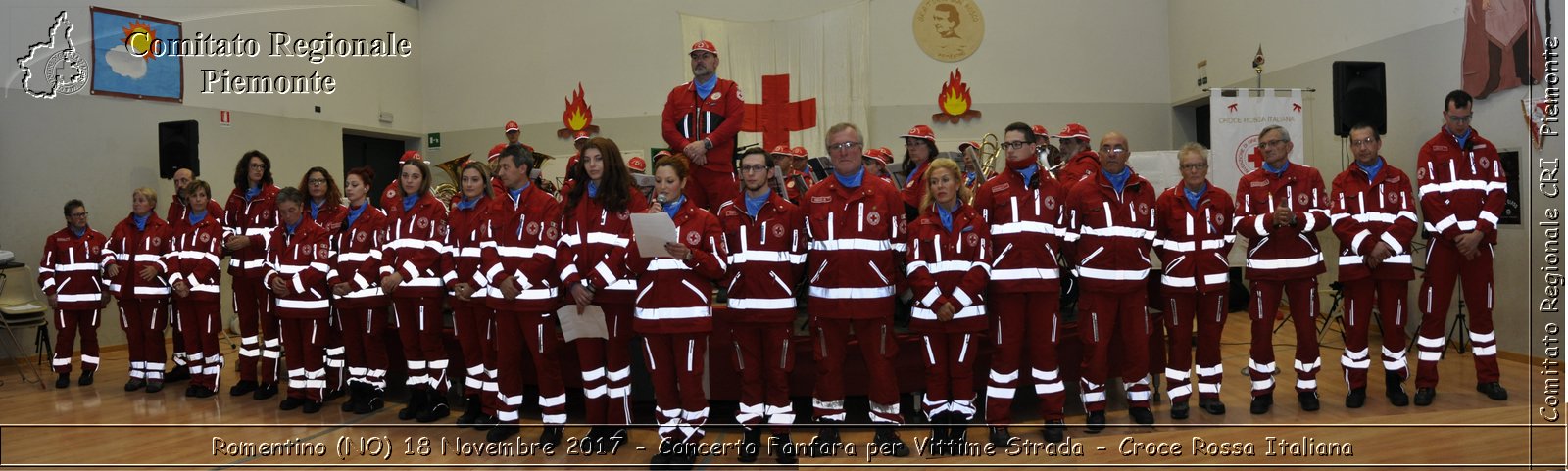 Romentino (NO) 18 Novembre 2017 - Concerto Fanfara per Vittime Strada - Croce Rossa Italiana- Comitato Regionale del Piemonte