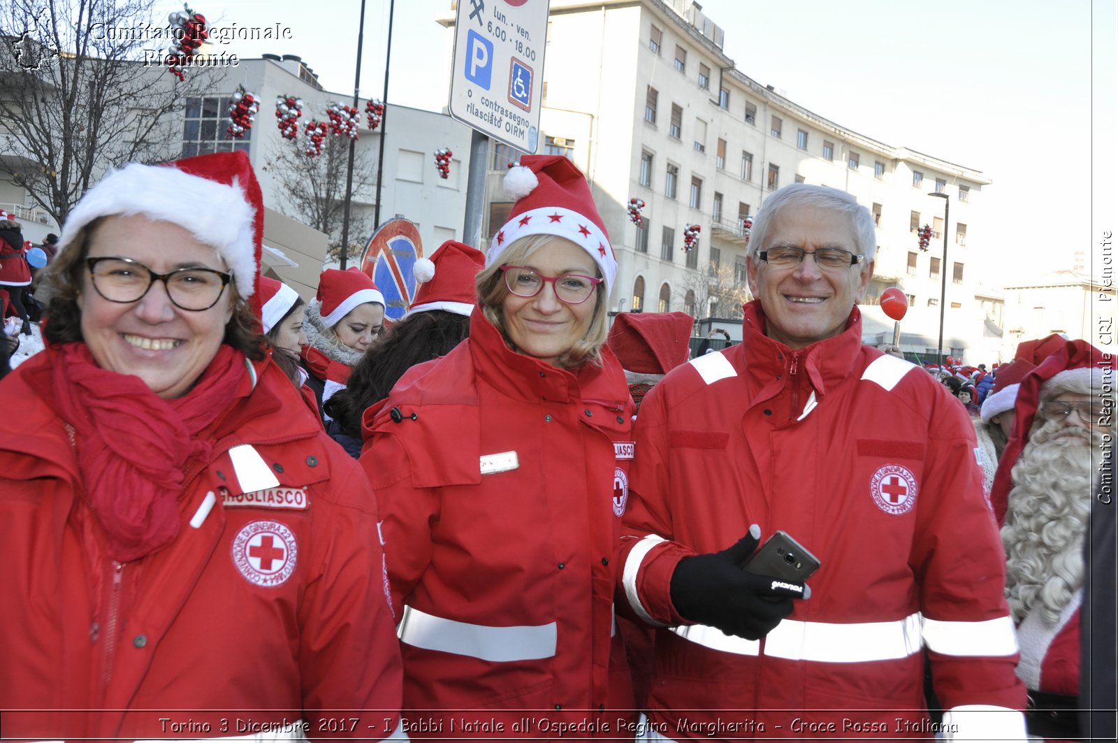 Torino 3 Dicembre 2017 - I Babbi Natale all'Ospedale Regina Margherita - Croce Rossa Italiana- Comitato Regionale del Piemonte