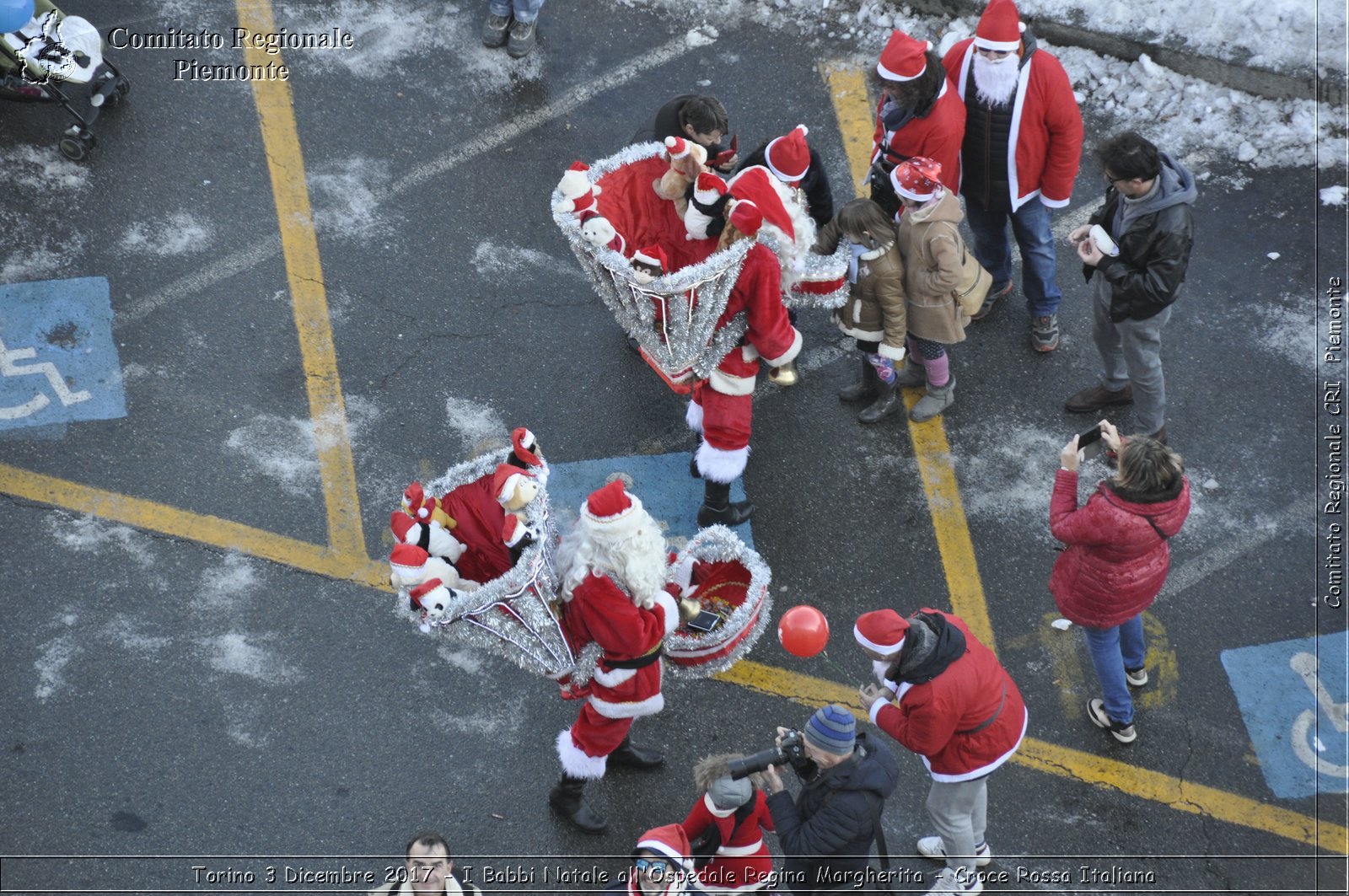 Torino 3 Dicembre 2017 - I Babbi Natale all'Ospedale Regina Margherita - Croce Rossa Italiana- Comitato Regionale del Piemonte