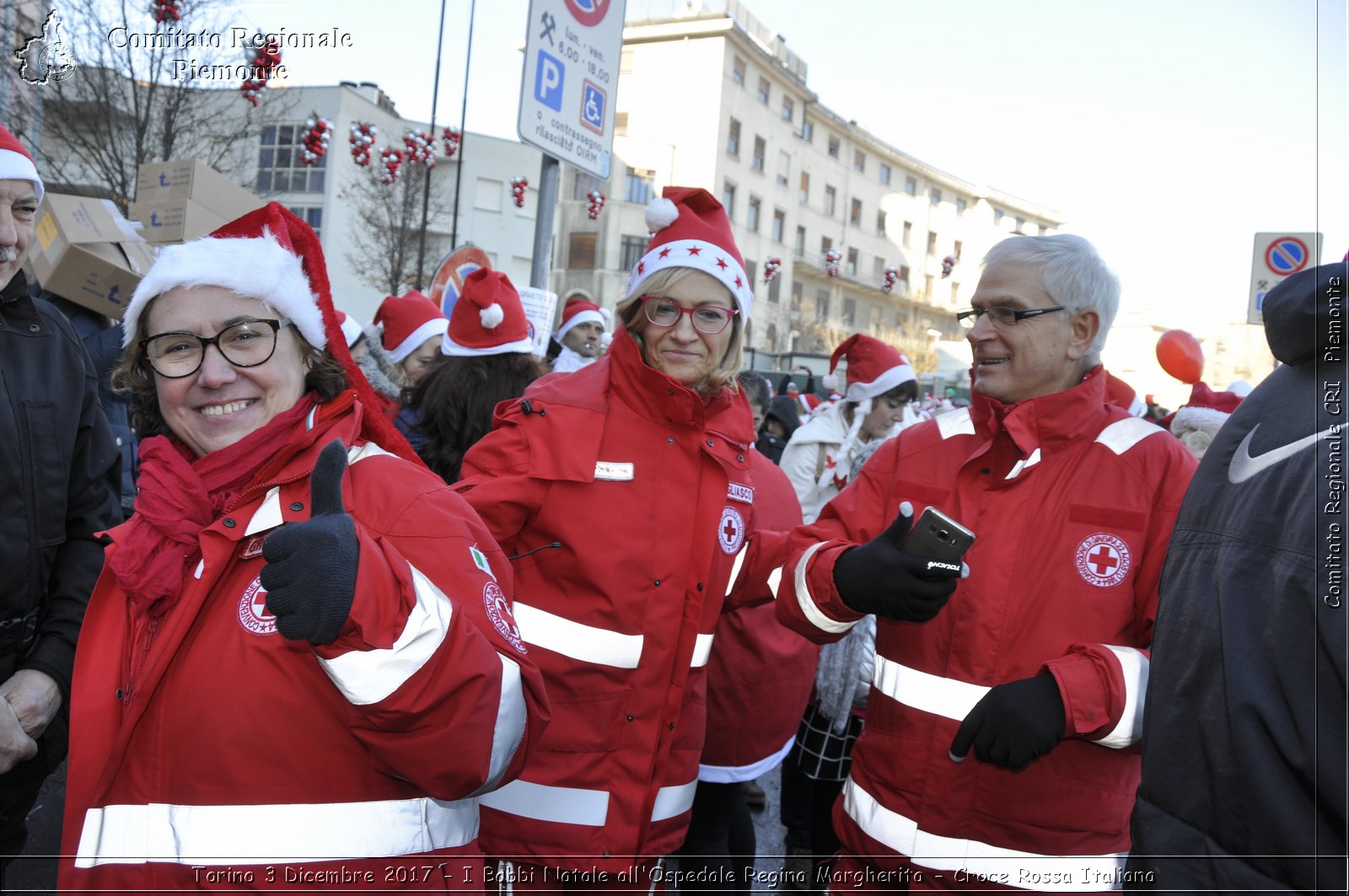 Torino 3 Dicembre 2017 - I Babbi Natale all'Ospedale Regina Margherita - Croce Rossa Italiana- Comitato Regionale del Piemonte